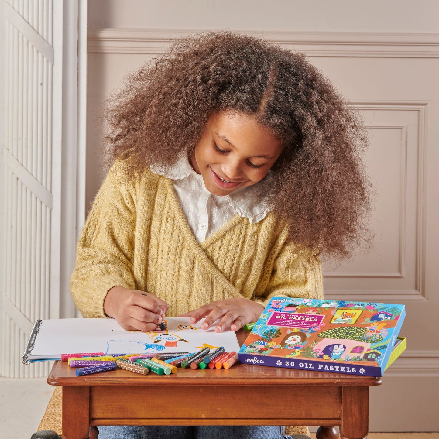 Yumi's Mushroom House 36 Oil Pastels by eeBoo | Unique Fun Gifts