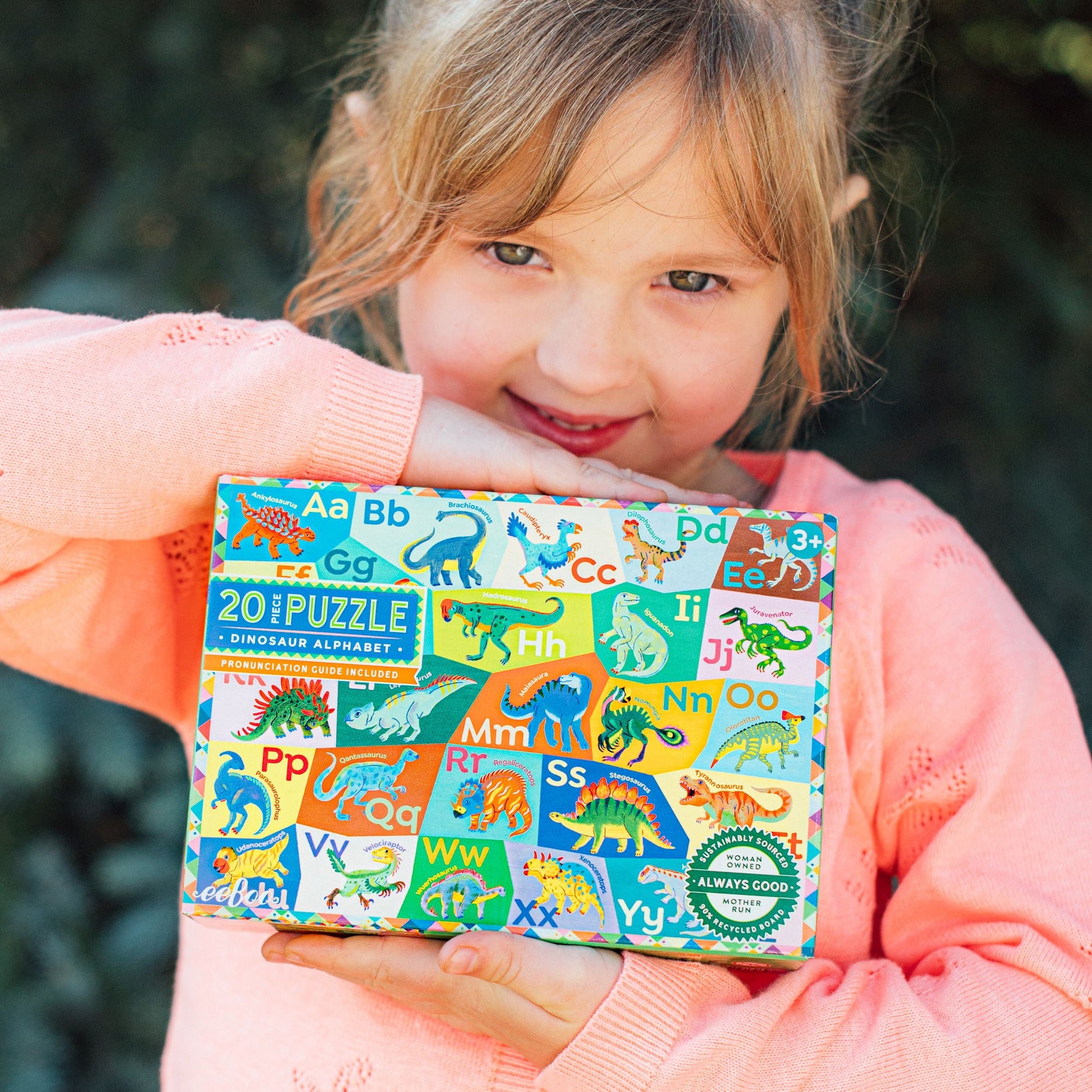 Dinosaur Alphabet 20 Piece Puzzle by eeBoo | Unique Fun Gifts