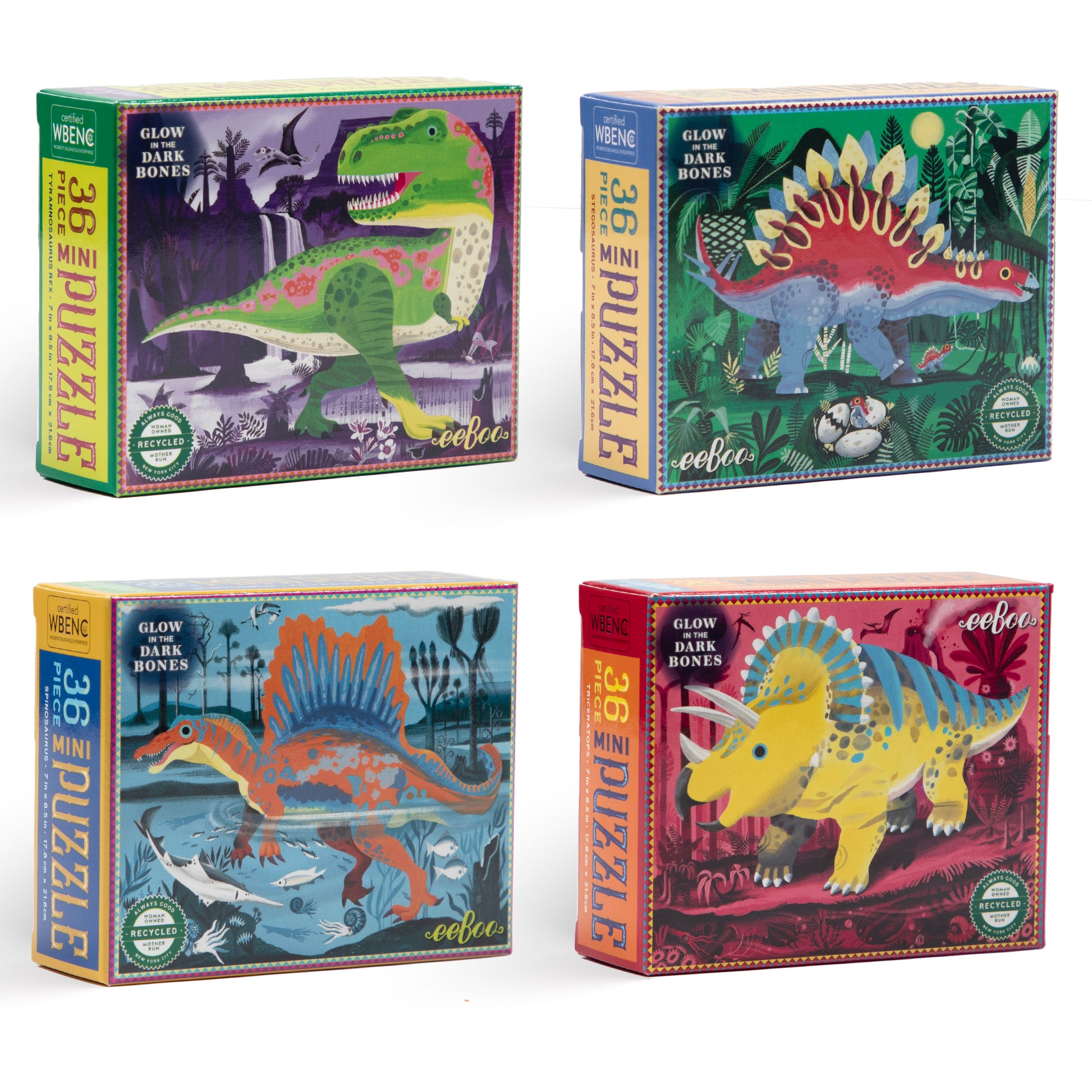 Dinosaur Mini Puzzle Assortment | Fun Party Favors for Birthdays