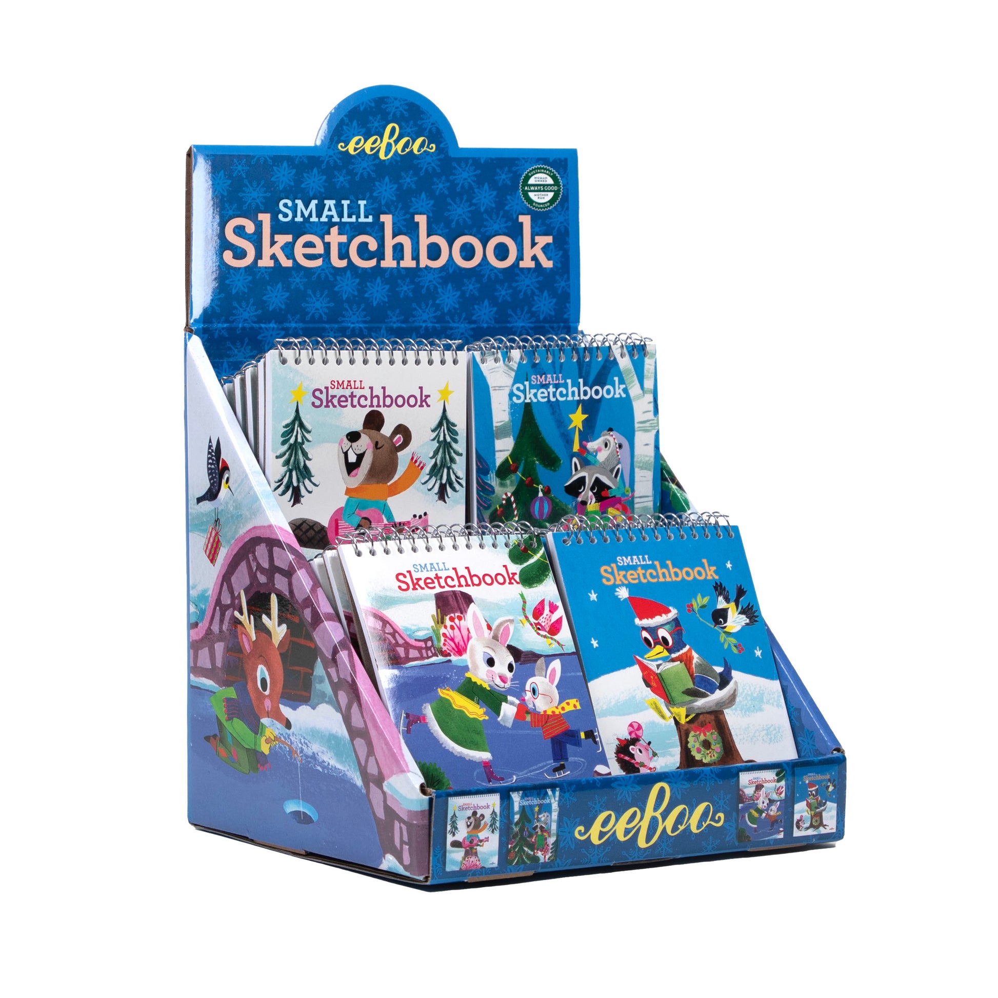 Small Sketchbooks Winter Assortment (24 units) Unique Birthday Party Favors