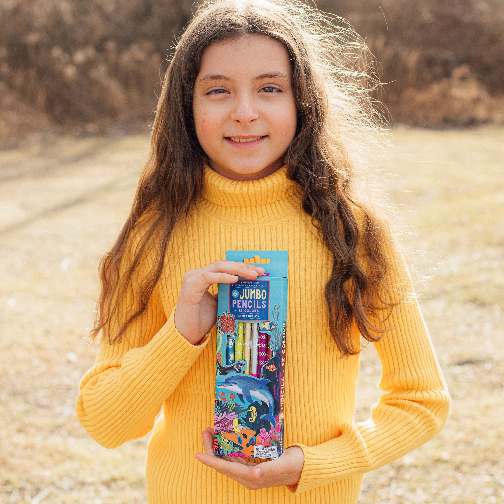 Sea Life 6 Jumbo Color Pencils by eeBoo | Unique Fun Gifts