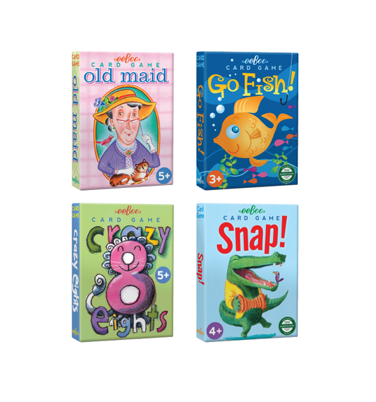 Best Selling Classic Card Game Bundle | Old Maid, Crazy Eights, Snap Go Fish