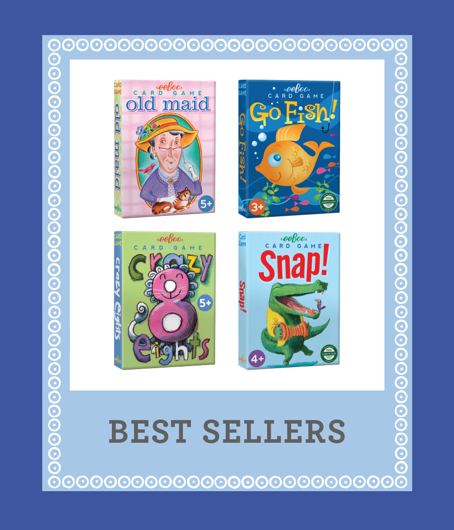 Best Selling Classic Card Game Bundle | Old Maid, Crazy Eights, Snap Go Fish