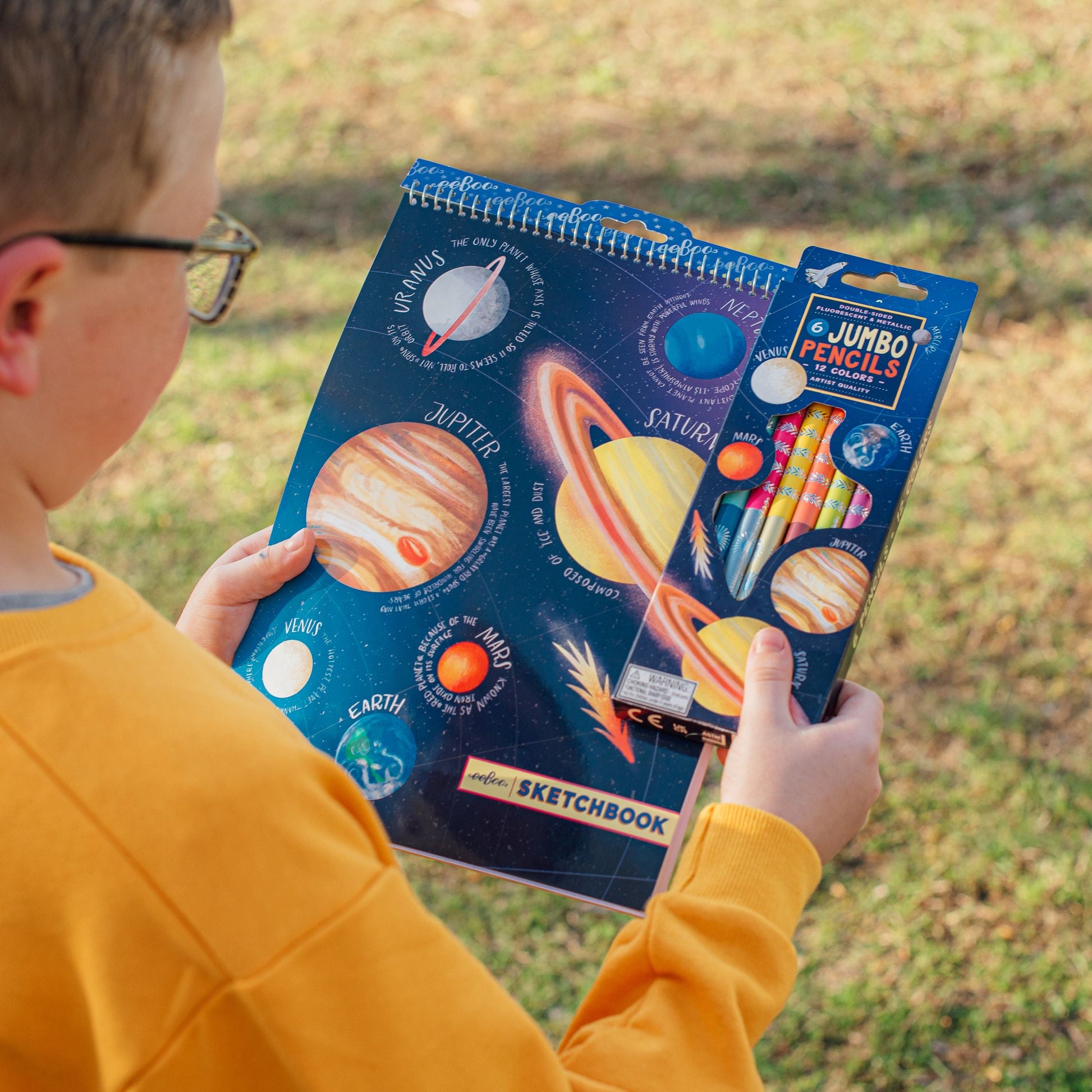 Our Planets 6 Jumbo Color Pencils by eeBoo | Unique Fun Gifts