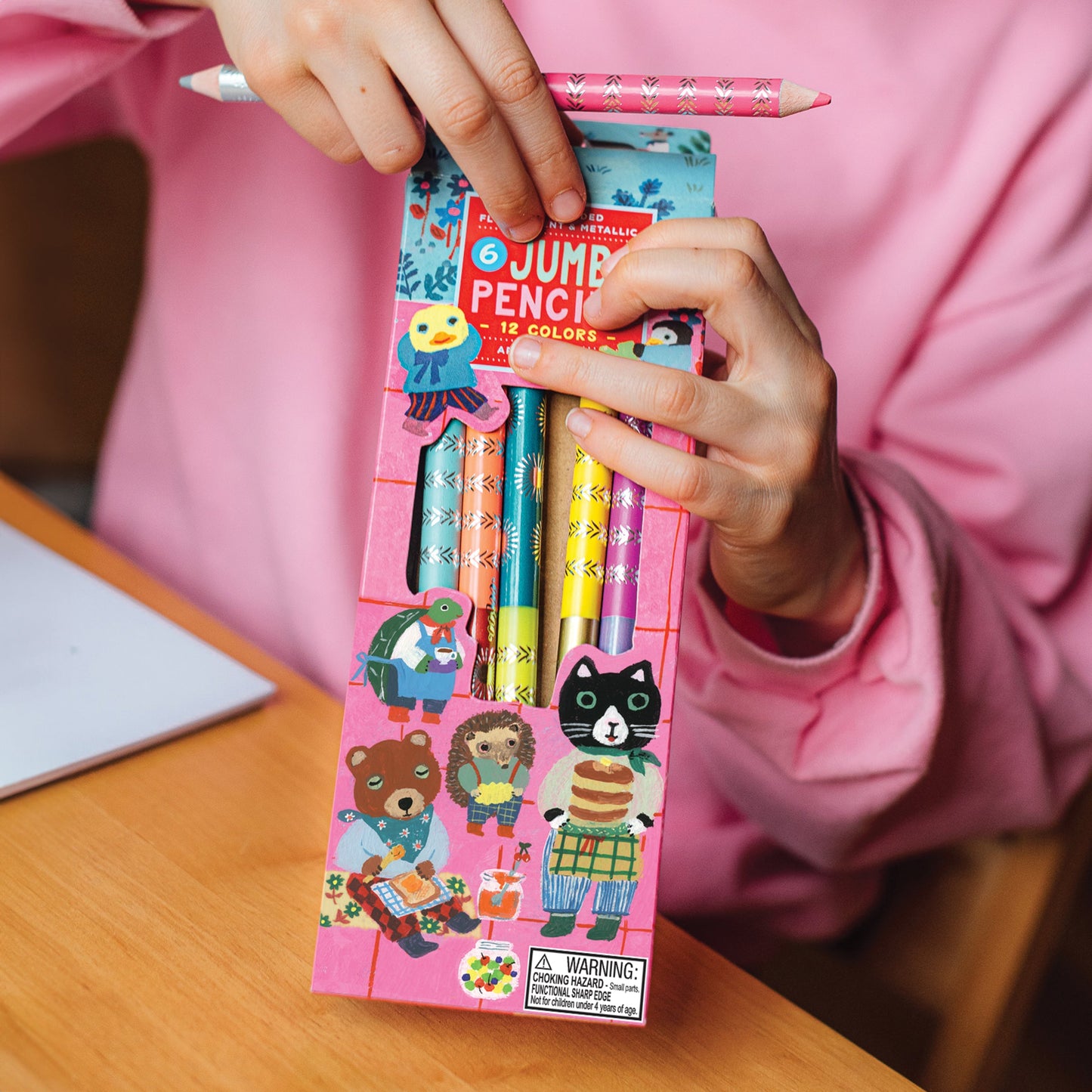 Sweet Celebration 6 Jumbo Color Pencils by eeBoo | Unique Fun Gifts