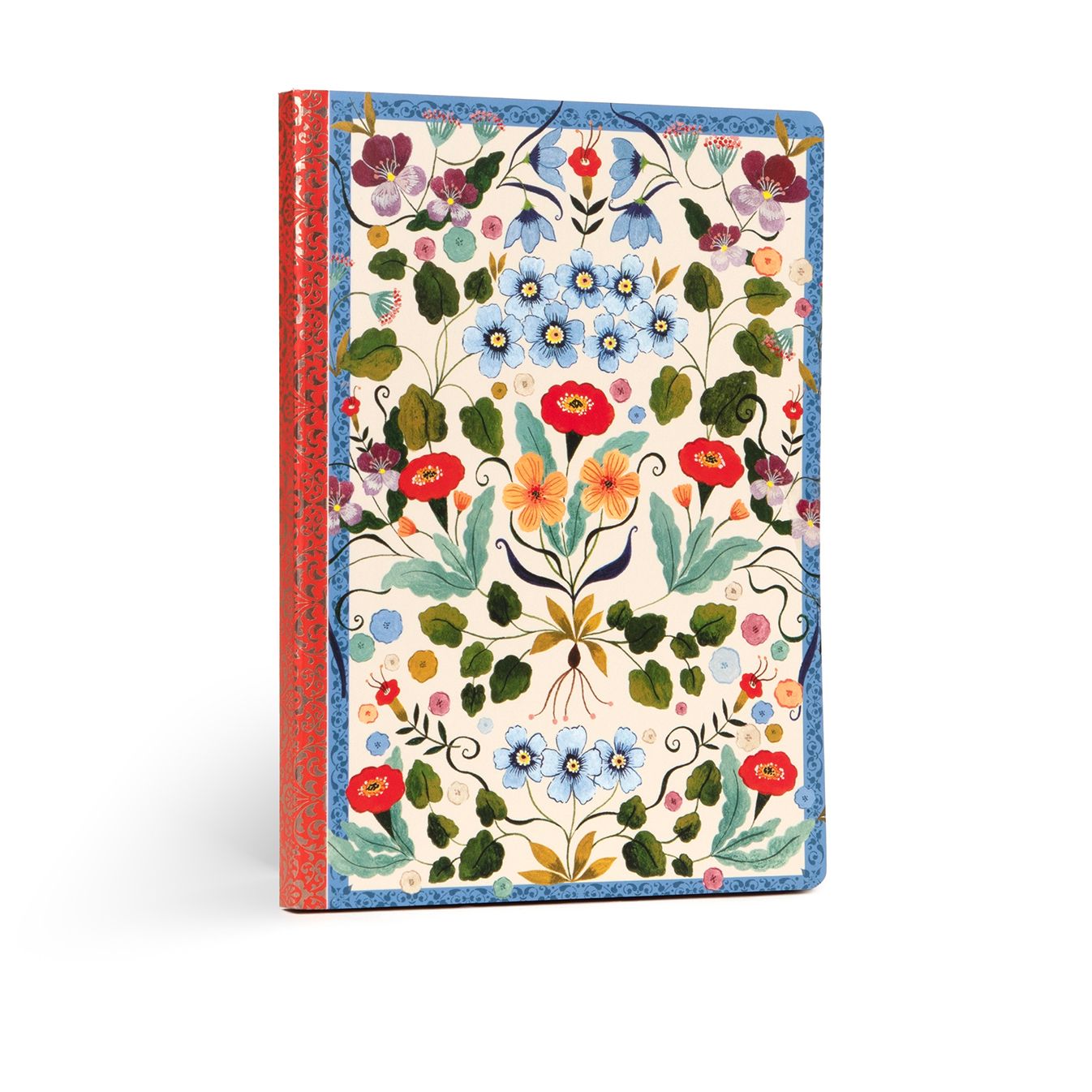 Floral notebook with a colorful design on a cream background. Flora's Luxe Journal by eeBoo | Unique Beautiful Gifts