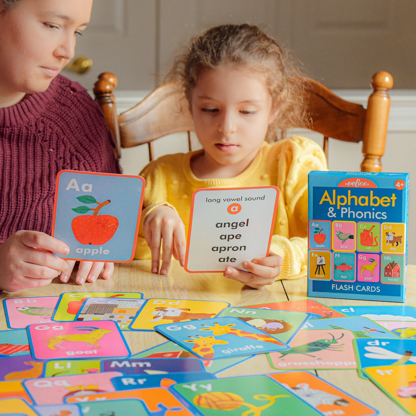 Alphabet and Phonics Educational Flash Cards eeBoo for Kids Ages 4+