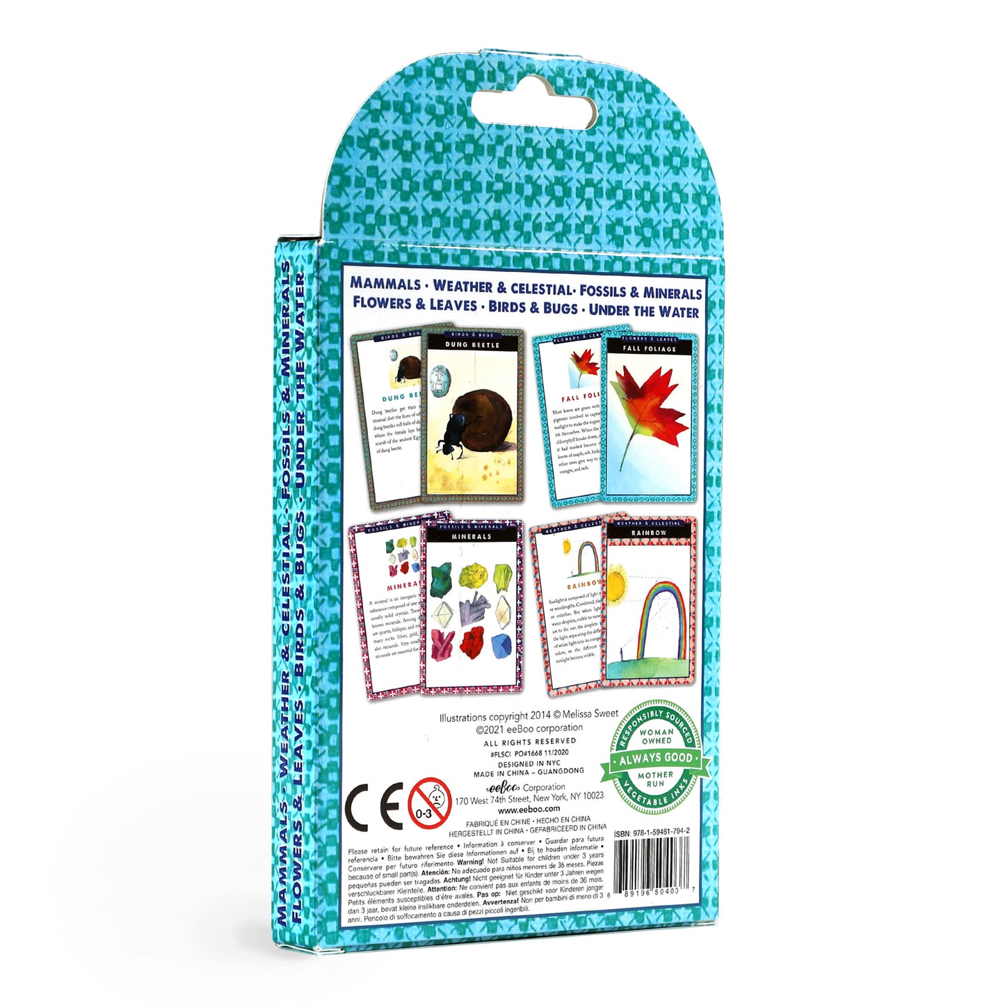 Natural and Earth Science Educational Flash Cards by eeBoo for Kids 5+