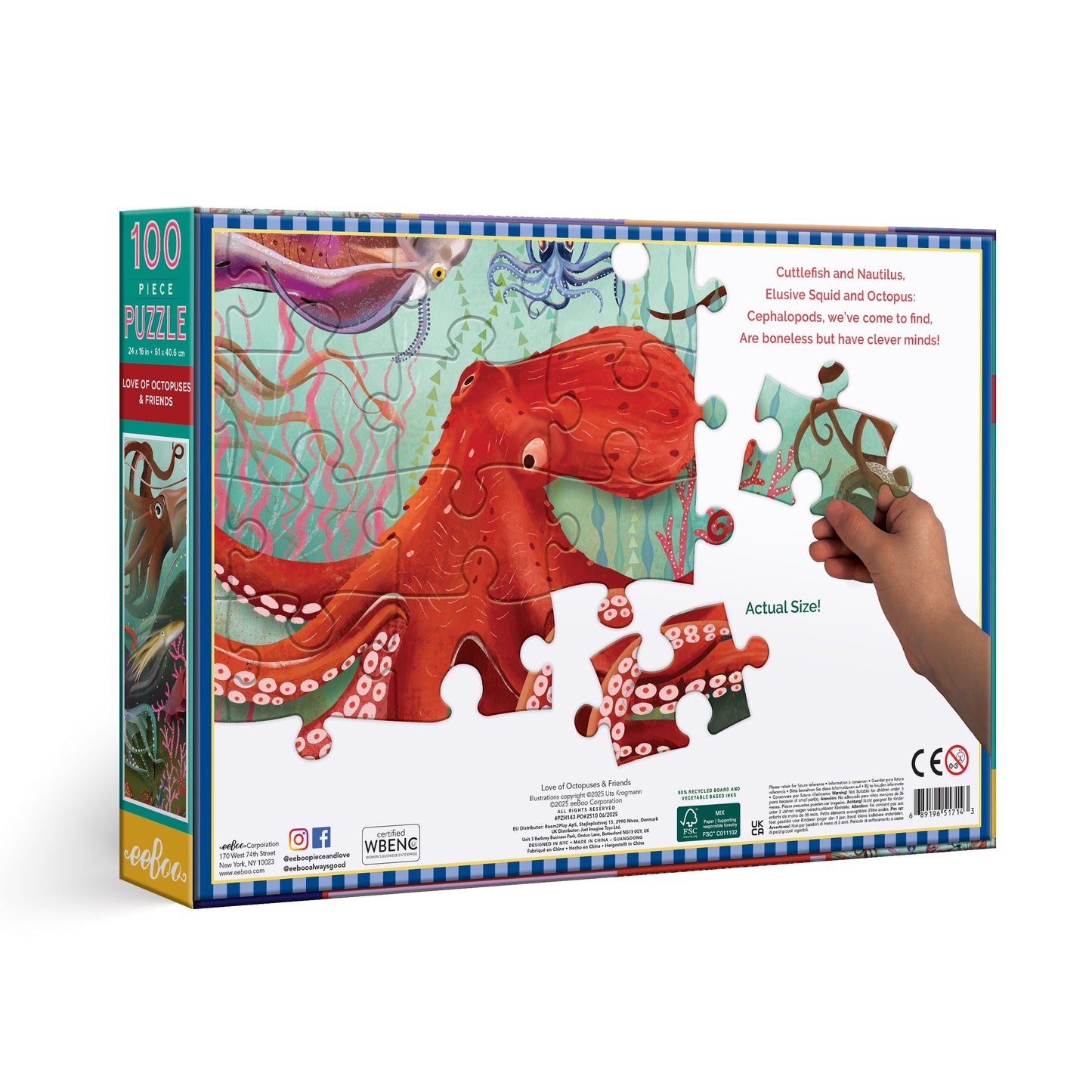 Love of Octopuses & Friends 100 Piece Puzzle