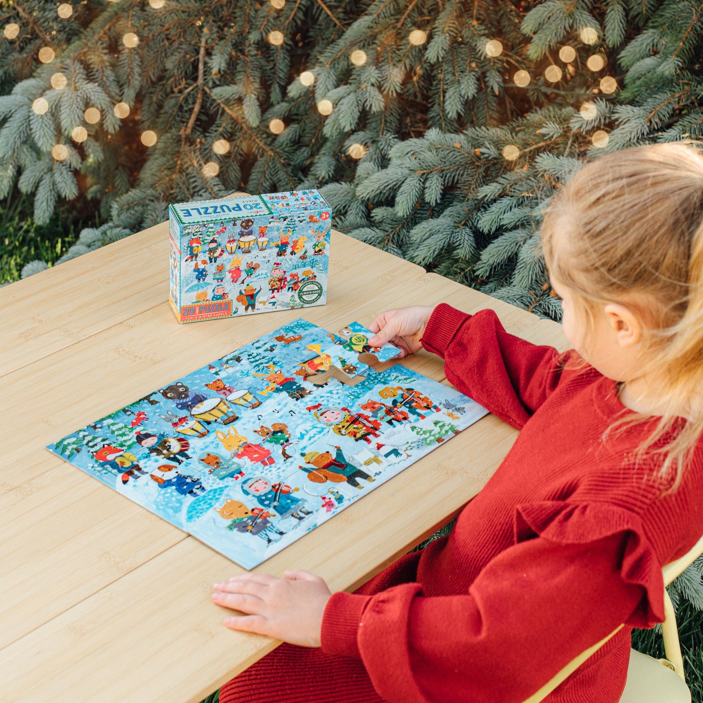 Yumi's Winter Carols 20 Piece Puzzle by eeBoo | Unique Fun Gifts
