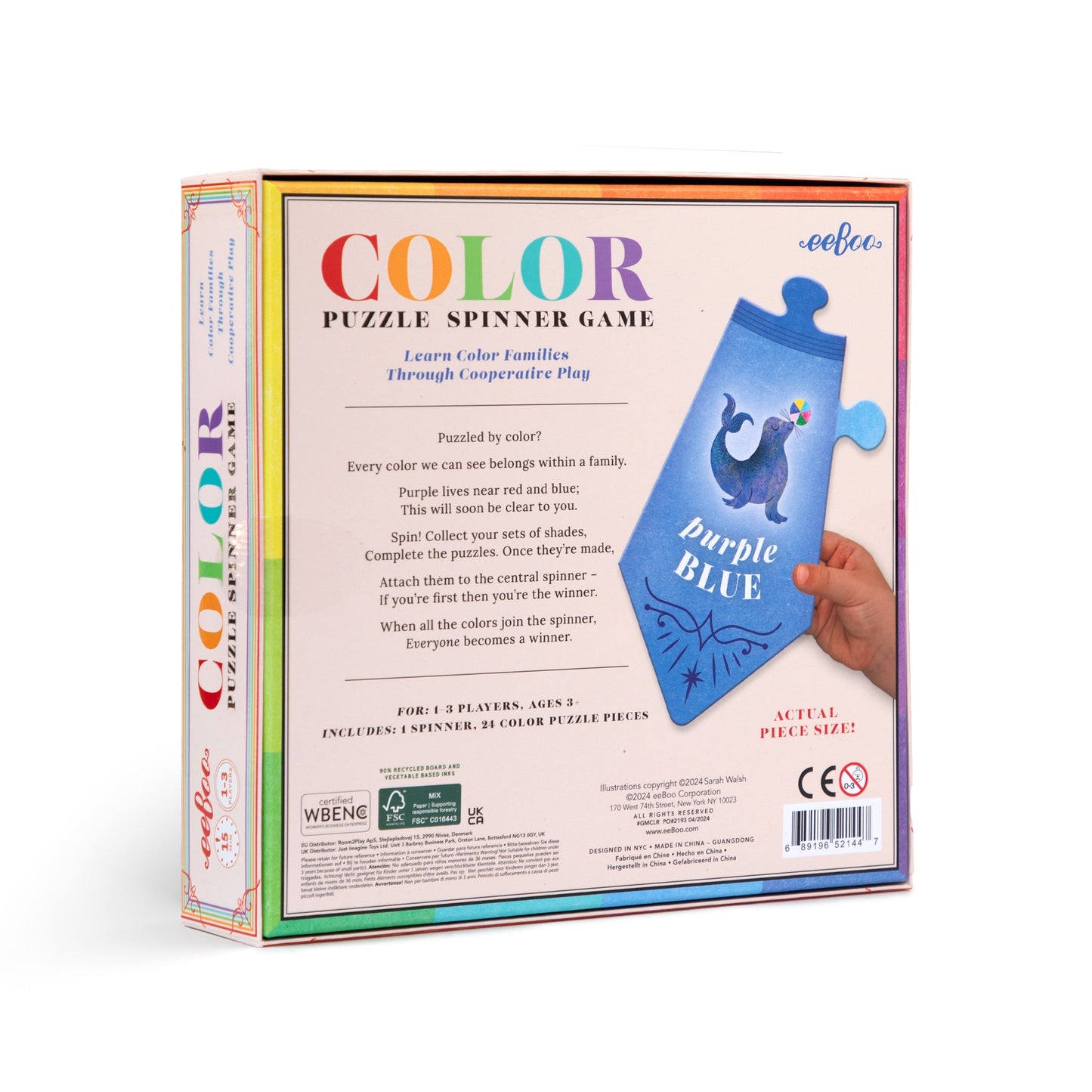 Color Puzzle Spinner Game by eeBoo | Unique Fun Gifts