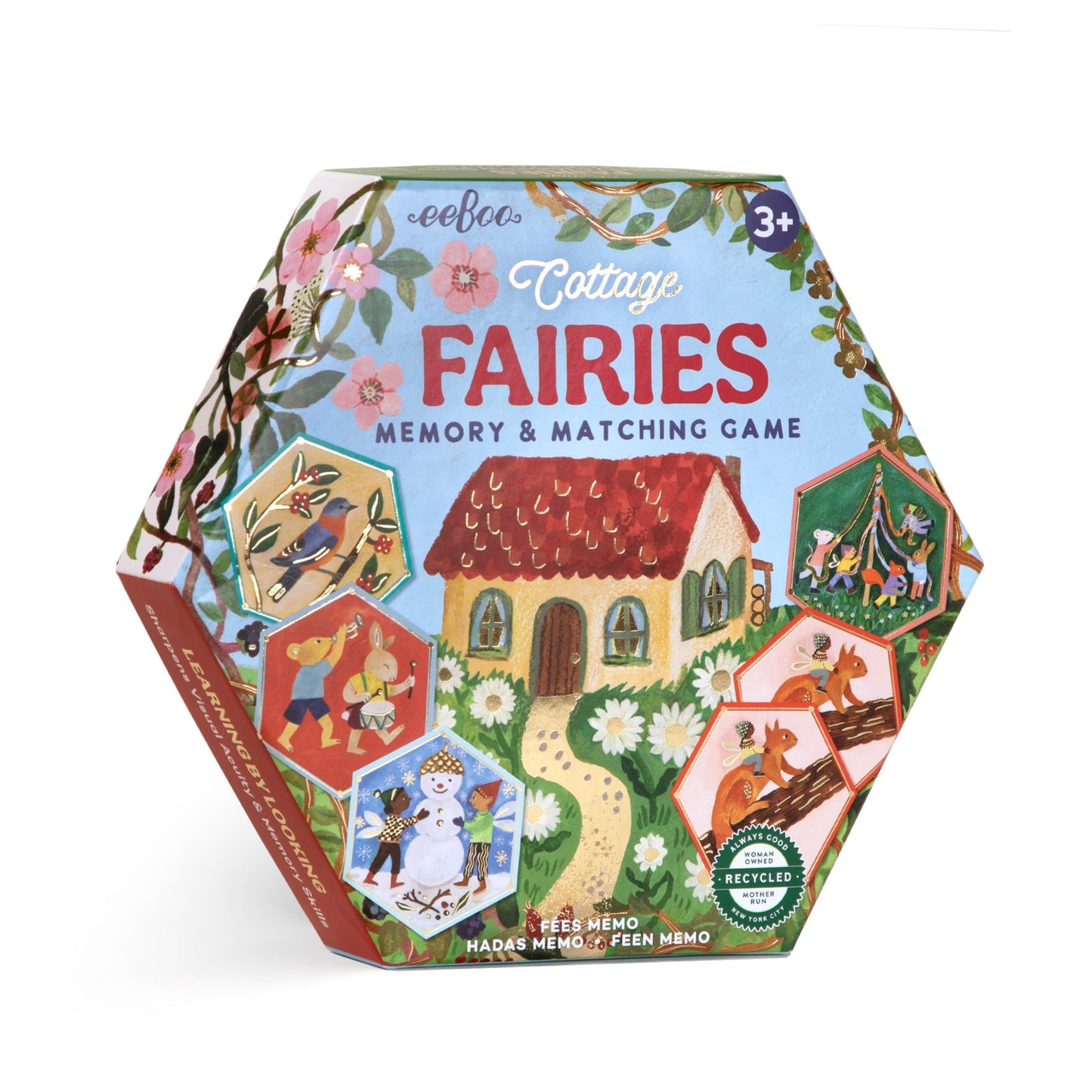 Cottage Fairies Hexagon Matching Game by eeBoo | Unique Fun Gifts