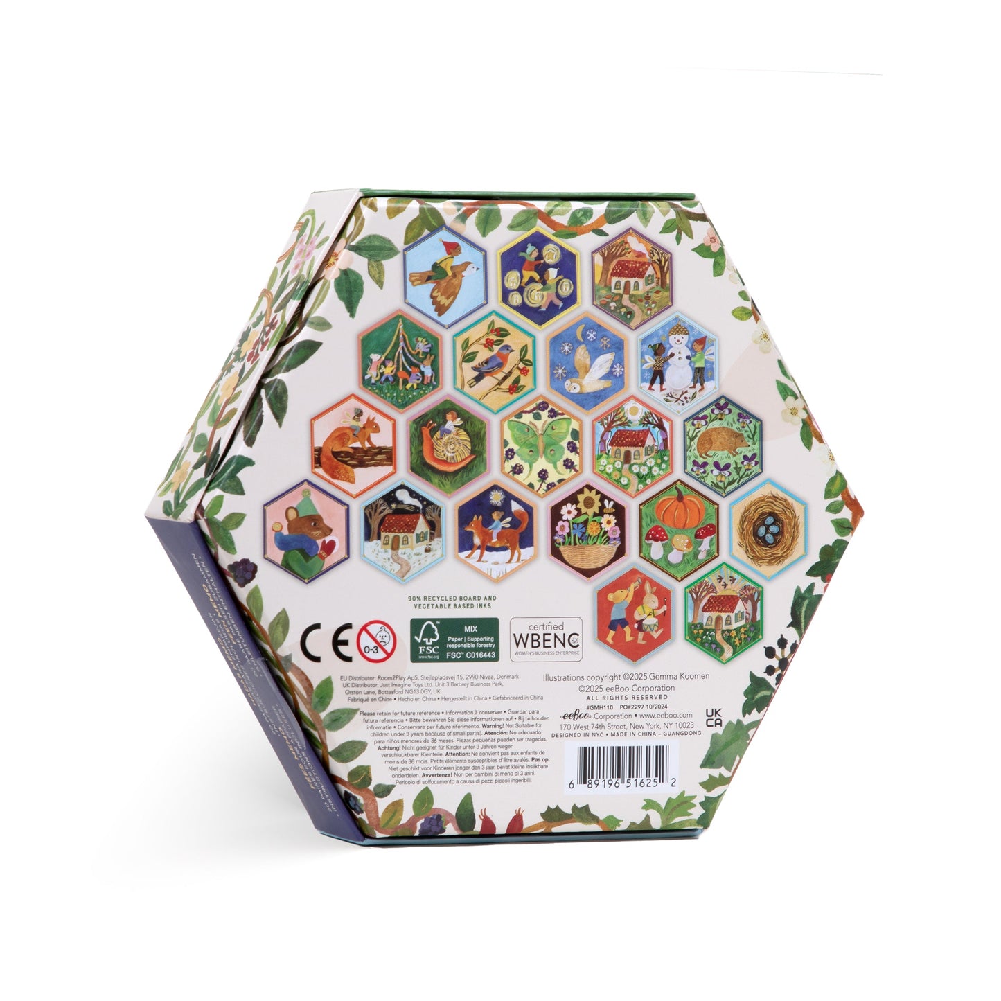 Cottage Fairies Hexagon Matching Game by eeBoo | Unique Fun Gifts