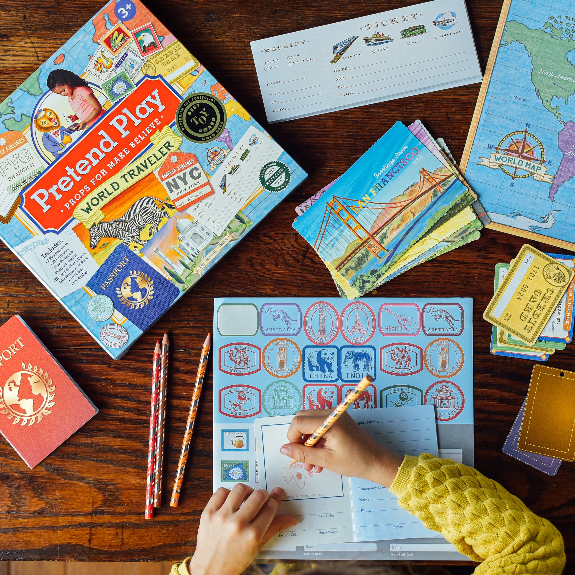 Award Winning World Traveler Pretend Play by eeBoo for Kids Ages 3+