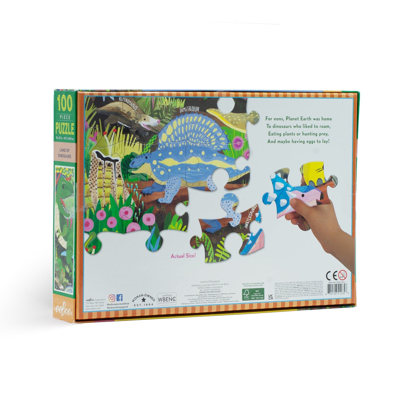 Land of Dinosaurs 100 Piece Puzzle eeBoo