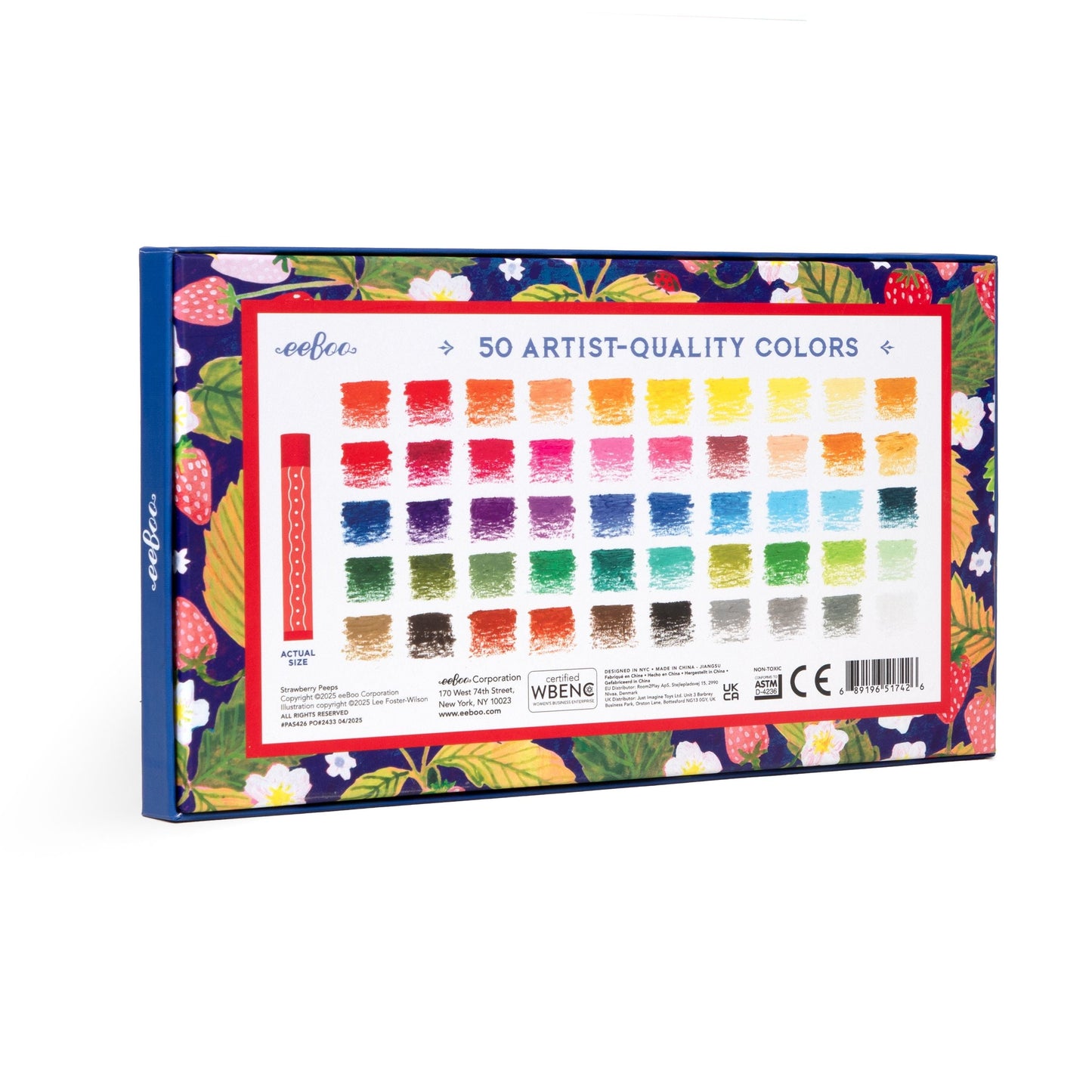 Strawberry Peeps 50 Oil Pastels by eeBoo | Unique Beautiful Gifts