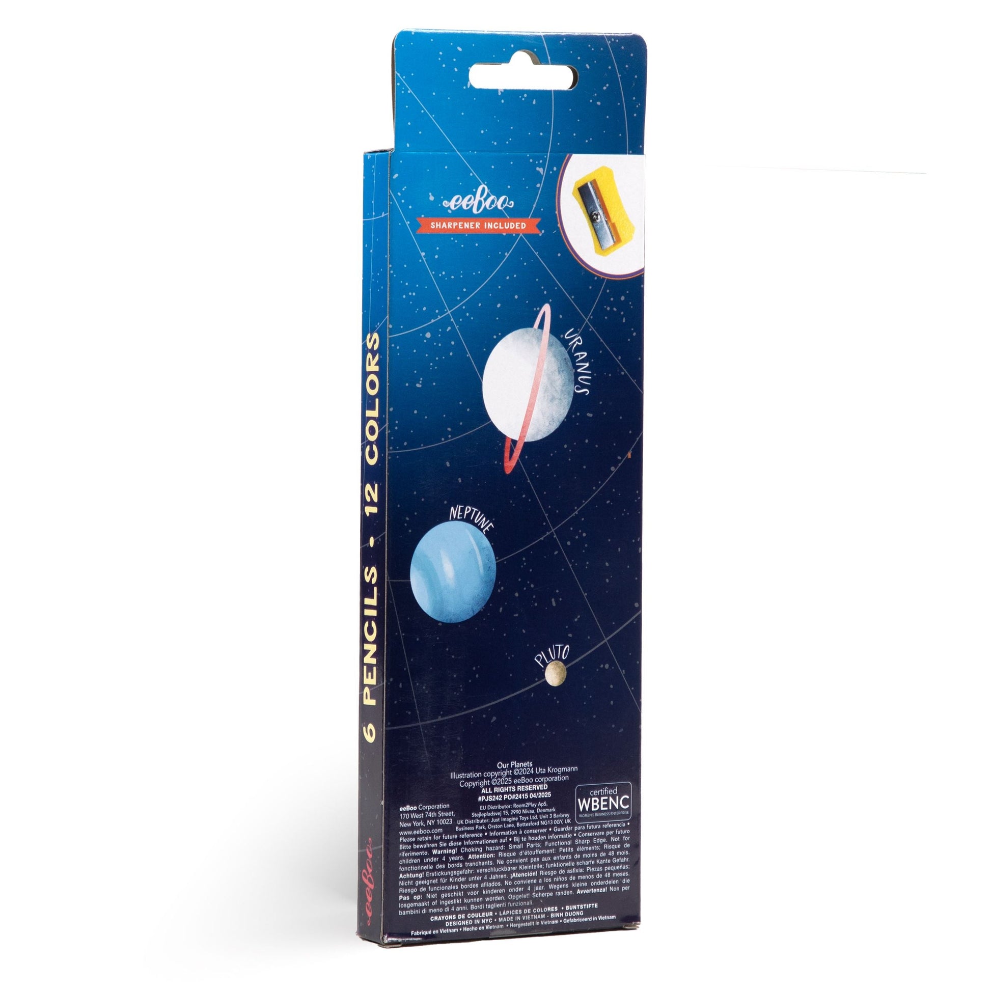 Our Planets 6 Jumbo Color Pencils by eeBoo | Unique Fun Gifts