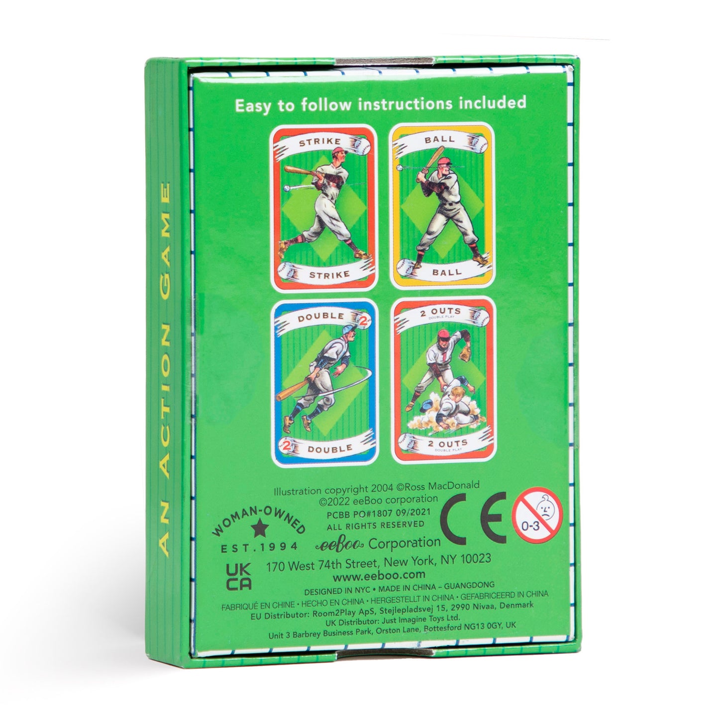 Baseball Playing Cards by eeBoo | Unique Card Game Gift for Kids 5+