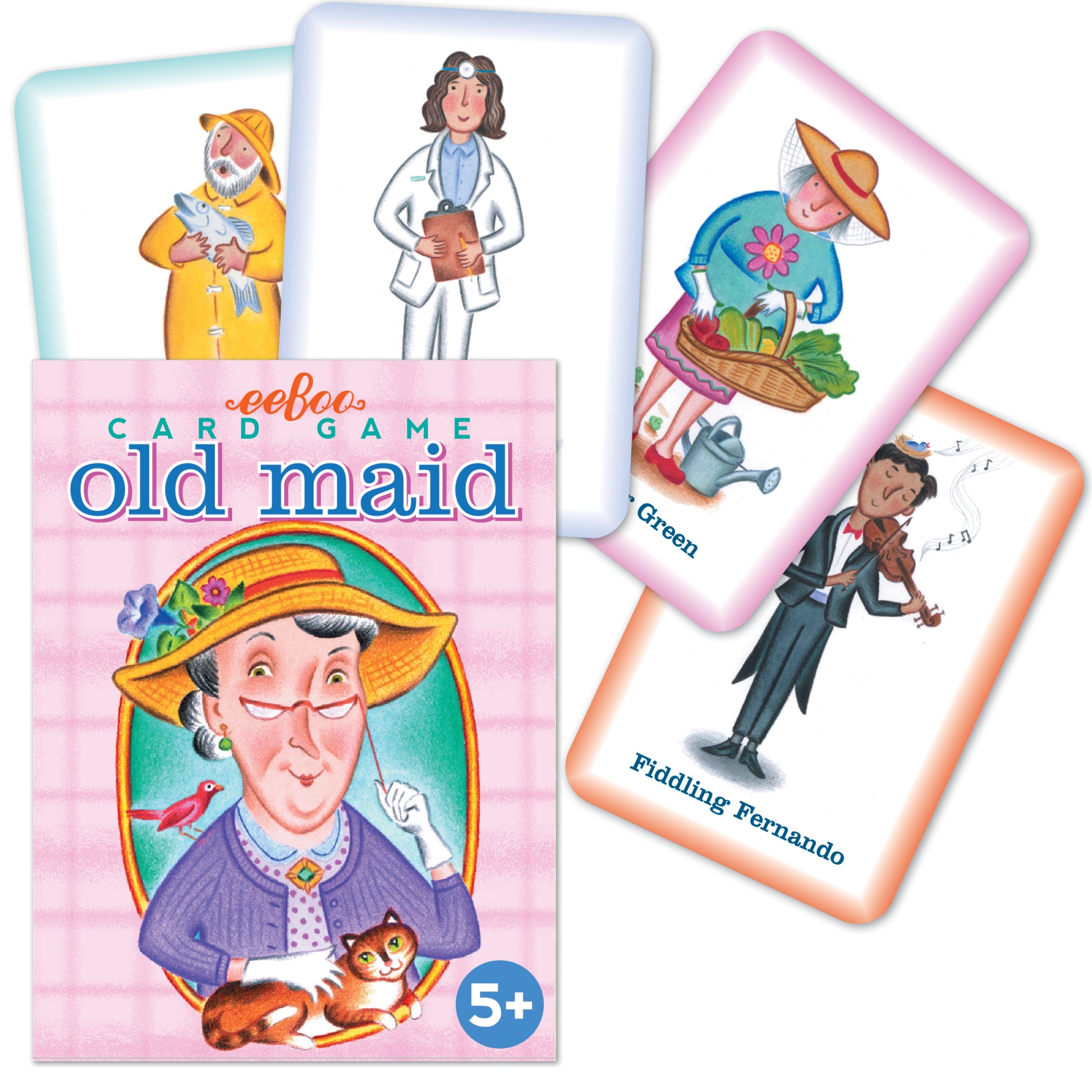 Old Maid Playing Card Game | eeBoo Unique Card Games for Kids ages 5+