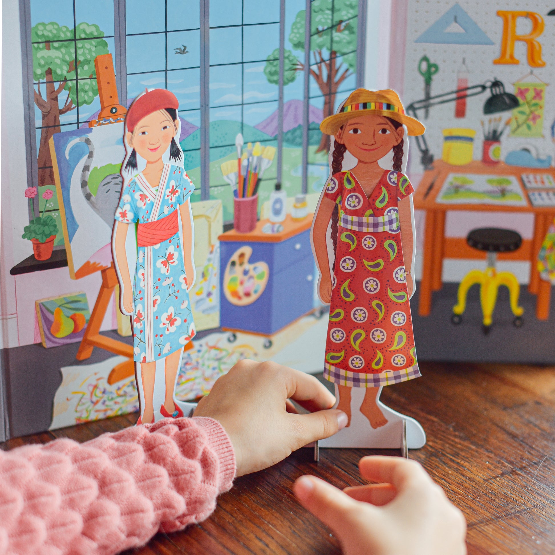 Musician and Artist Award Winning Paper Dolls - Reusable Set | Unique Gift for Girls 5+