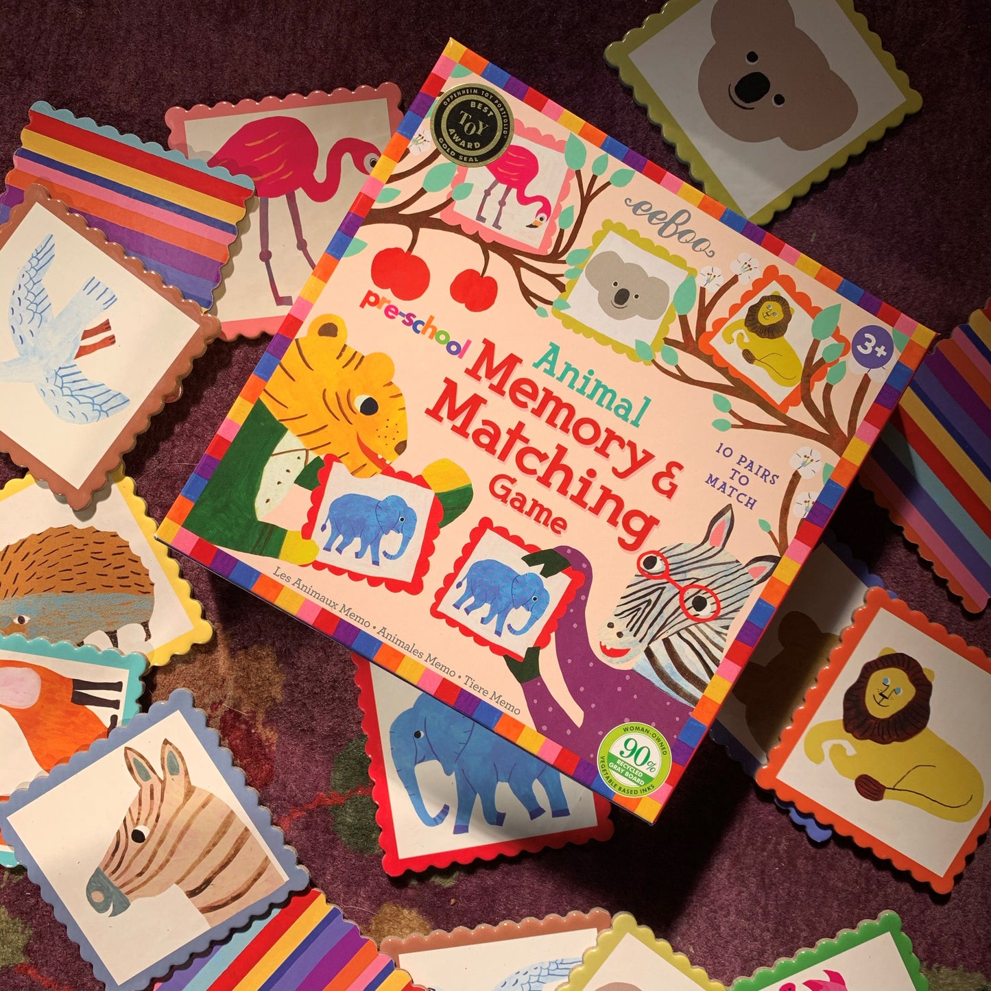Children's animal memory matching game. Pre-School Animal Memory and Matching Game eeBoo