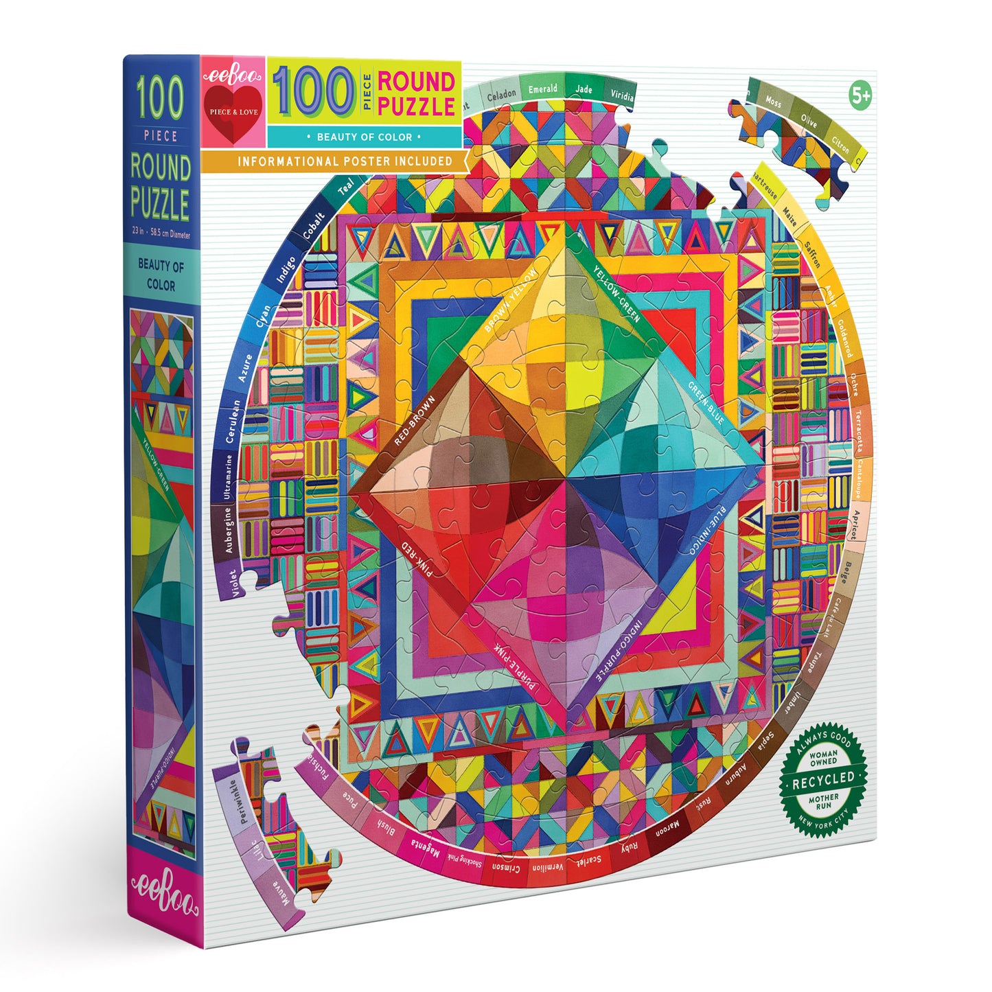 Beauty of Color 100 Piece Round Puzzle