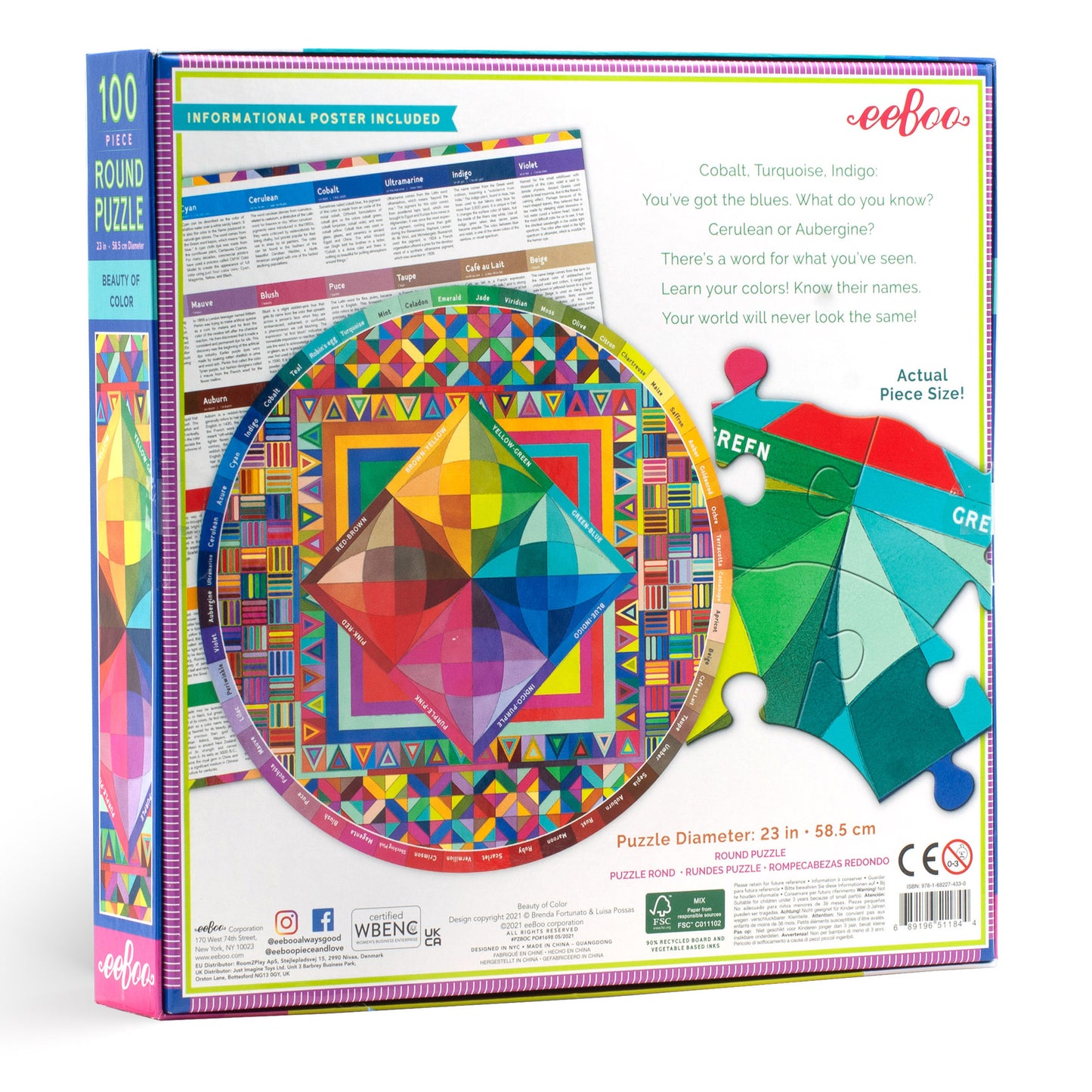 Beauty of Color 100 Piece Round Puzzle