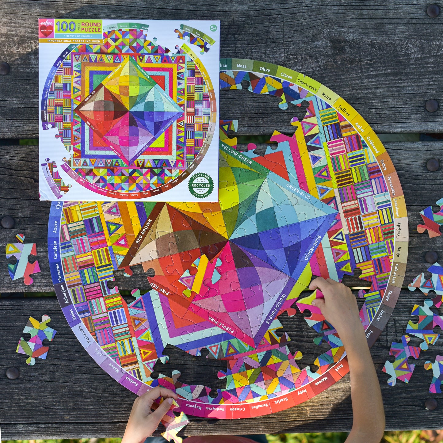 Beauty of Color 100 Piece Round Puzzle