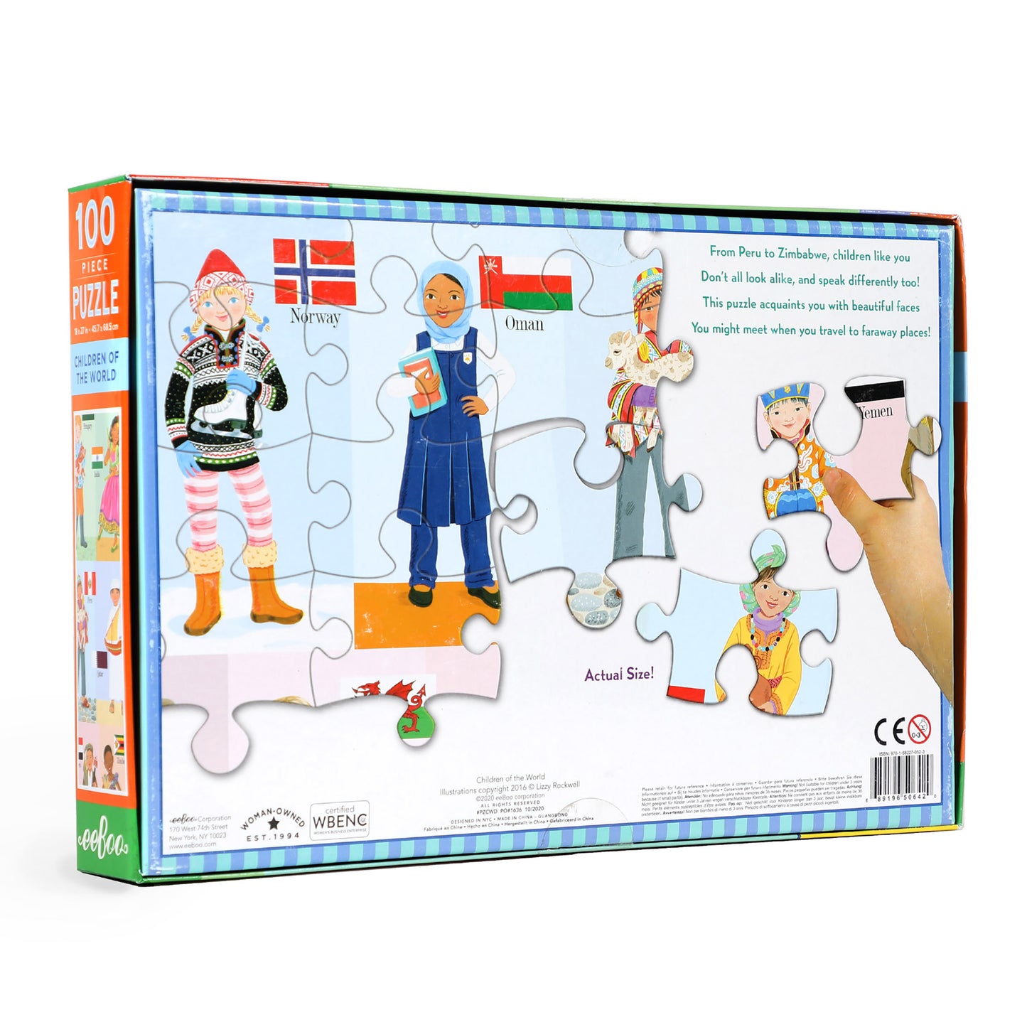 Children of the World 100 Piece Puzzle by eeBoo Gifts for Kids Ages 5+