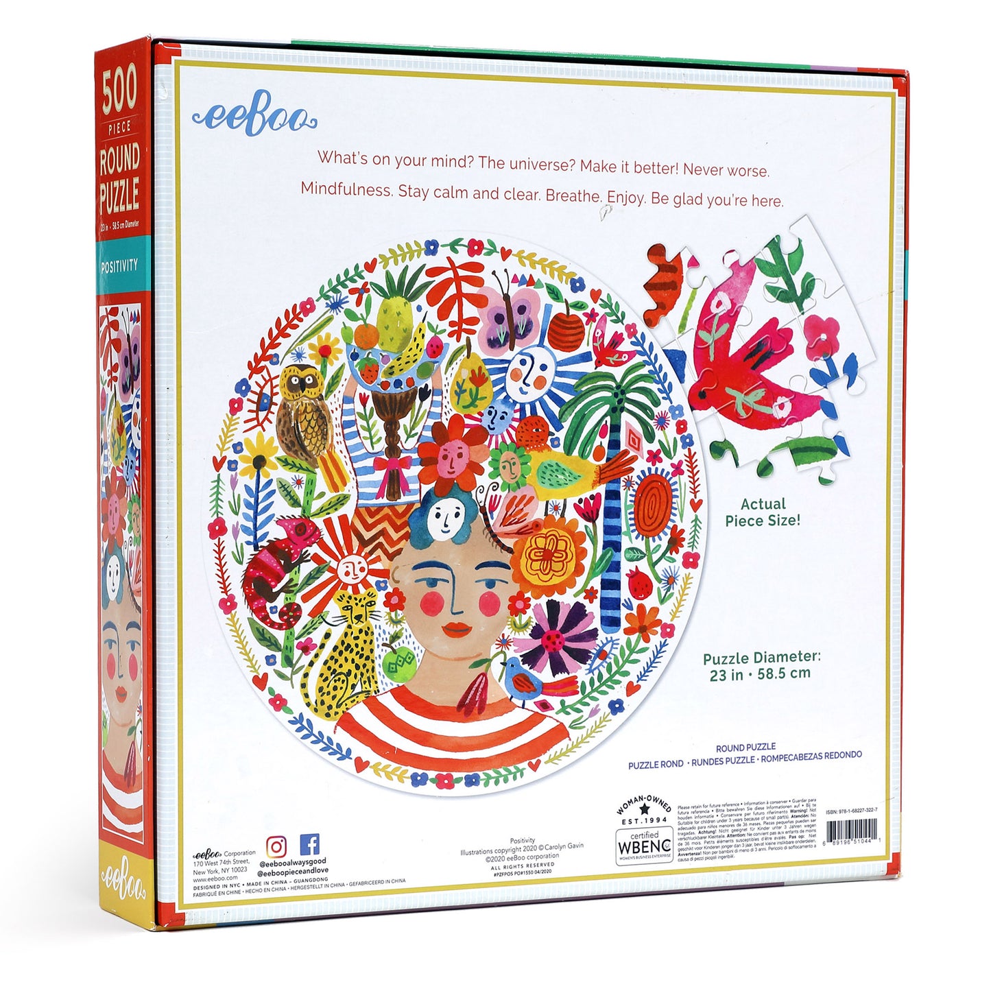 Positivity 500 Piece Round Puzzle eeBoo