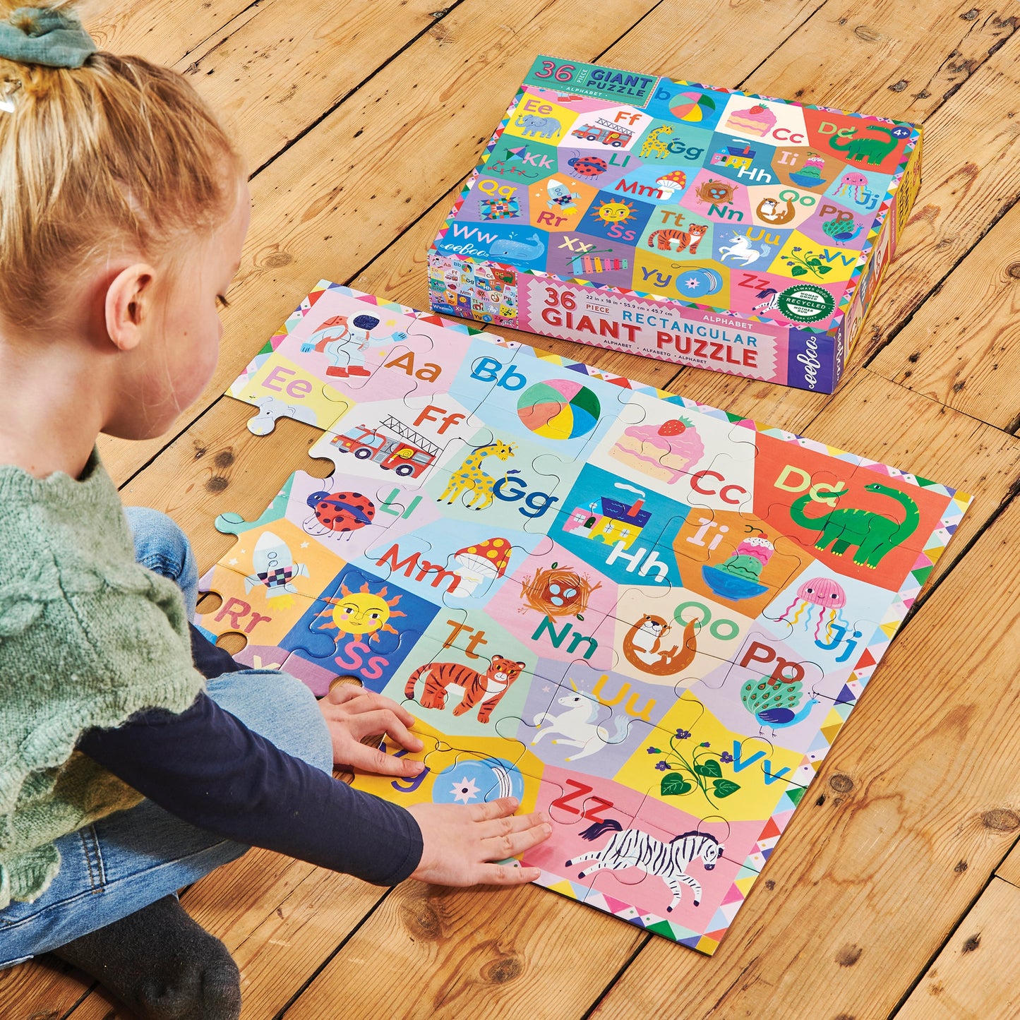 Alphabet 36 Piece Giant Puzzle by eeBoo | Unique Fun Gifts