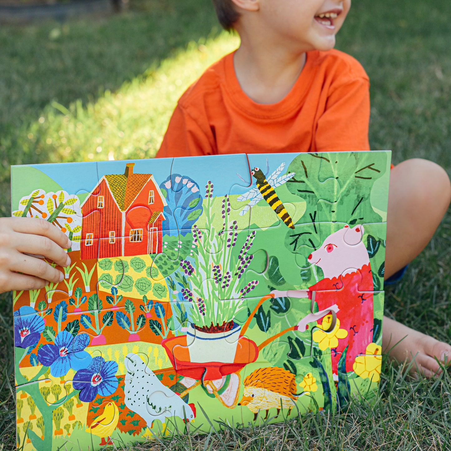 Gardening Bear 20 Piece Jigsaw Puzzle eeBoo Gifts for Kids 3+