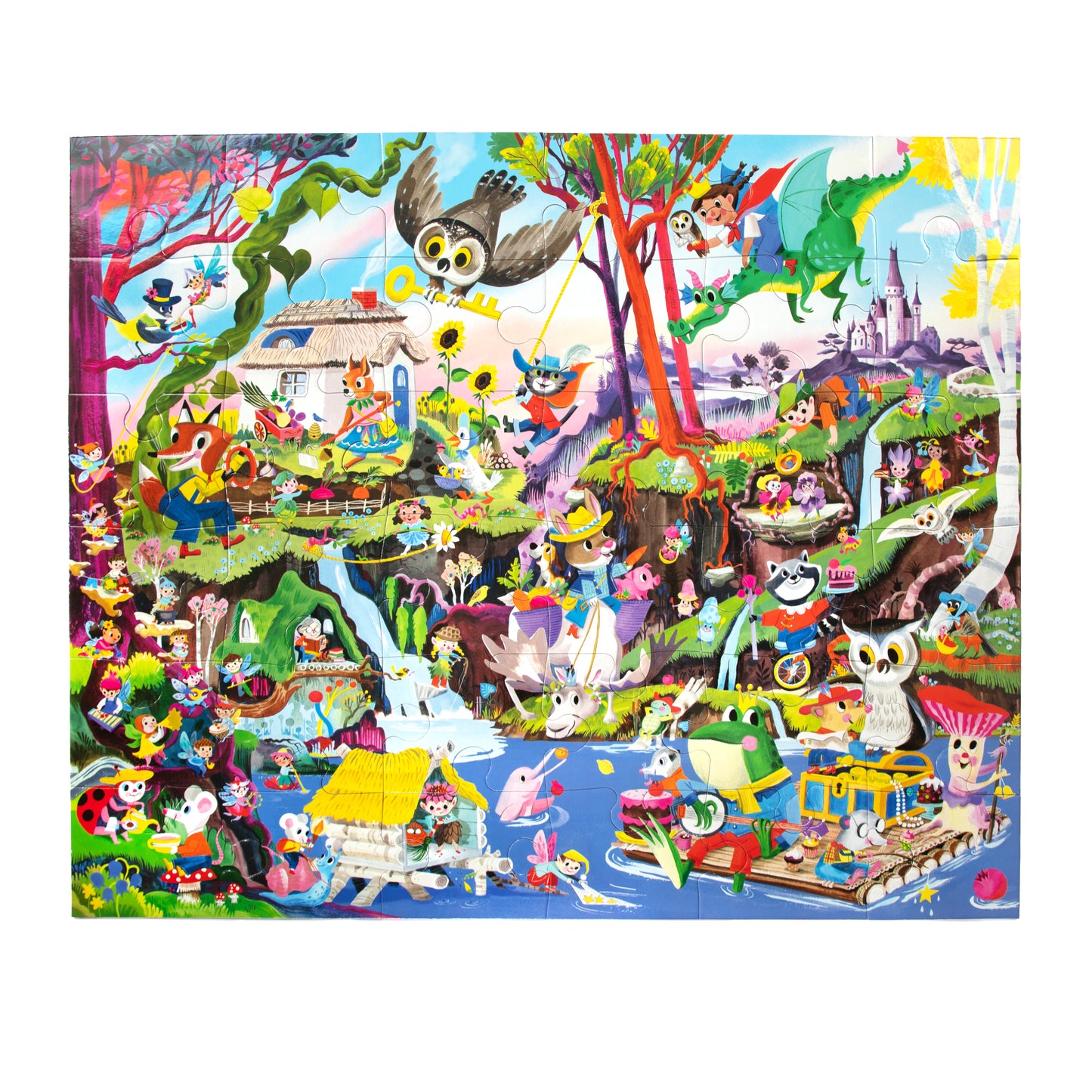 Fairies & Tales 36 Piece Giant Puzzle by eeBoo | Unique Fun Gifts