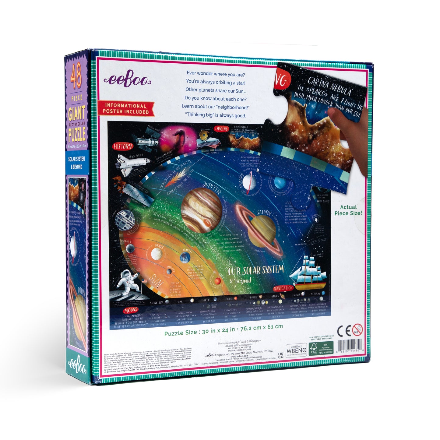 Solar System & Beyond 48 Piece Giant Floor Puzzle for Kids Ages 3-12