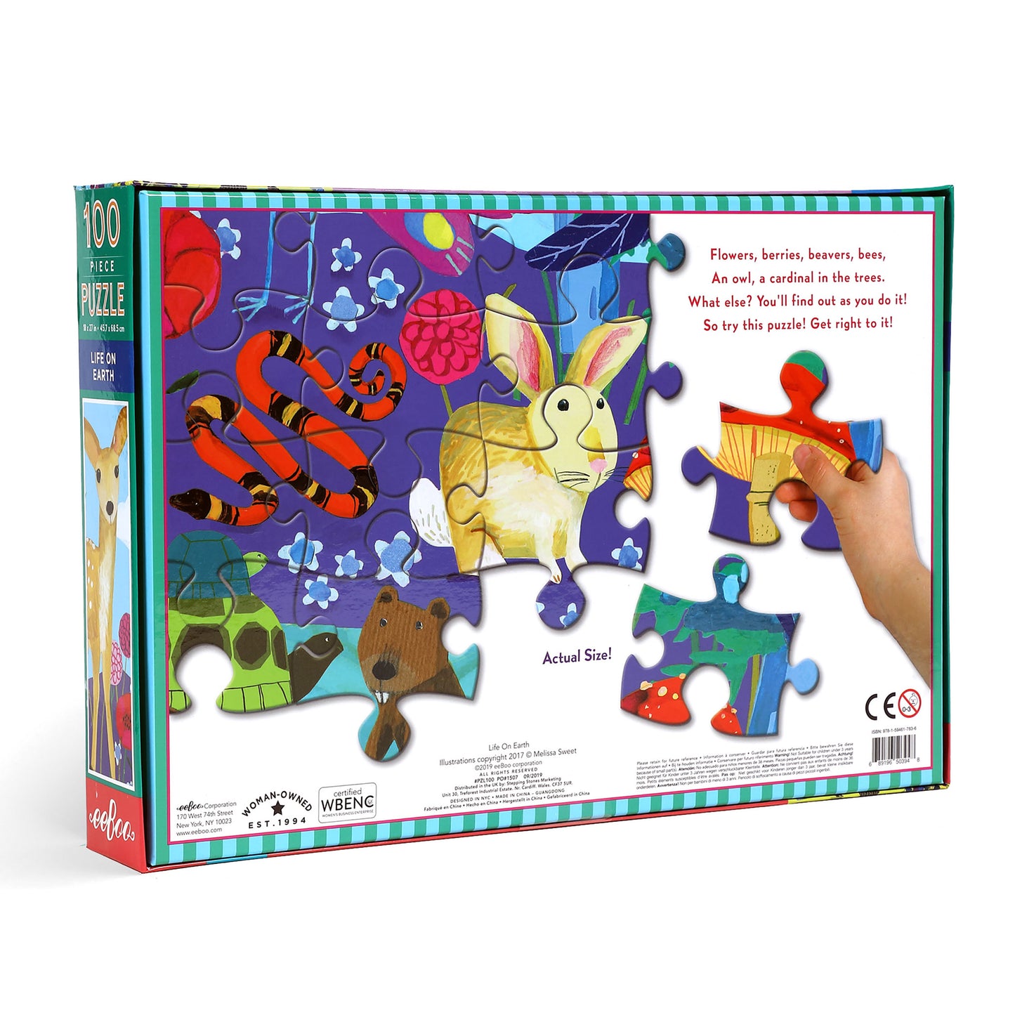 Life on Earth 100 Piece Puzzle by eeBoo Unique Gifts for Kids Ages 5+