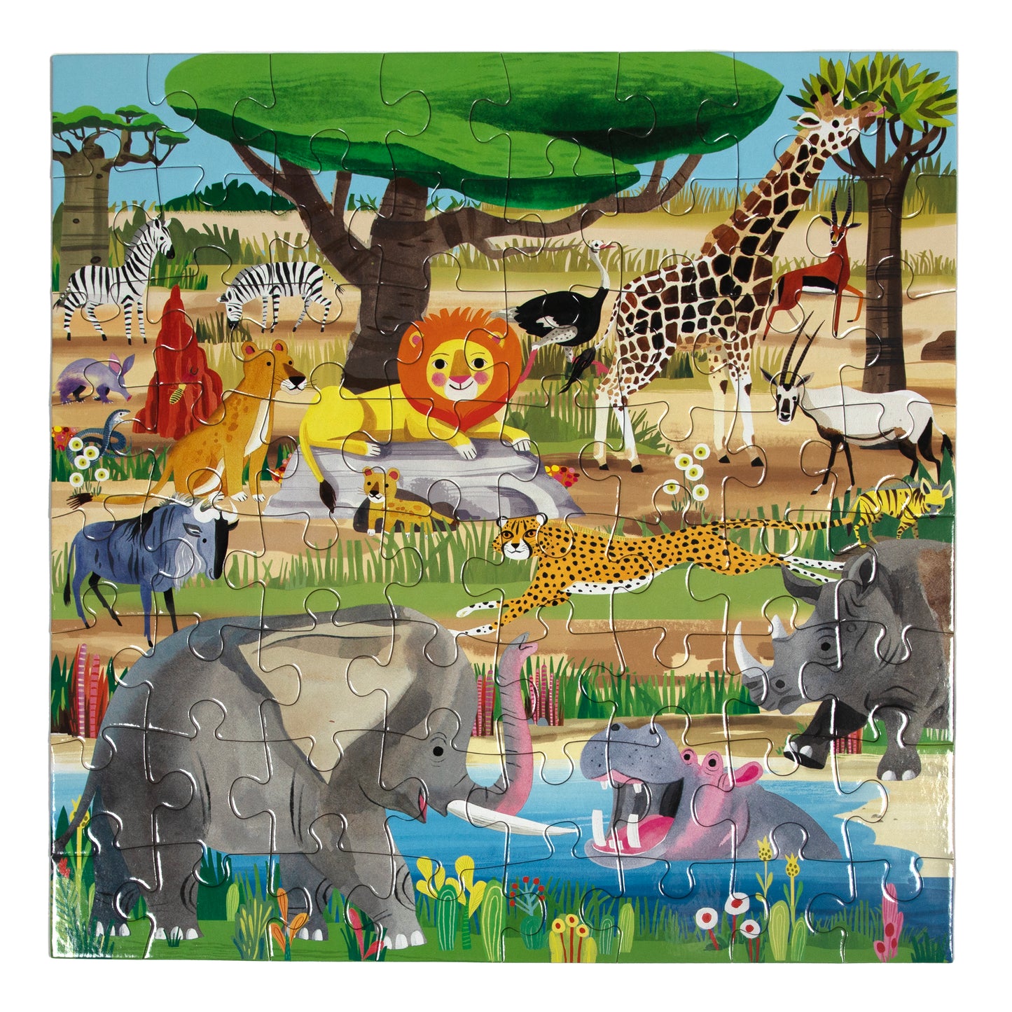 Savanna 64 Piece Puzzle | Unique Fun Gifts for Kids Ages 5+