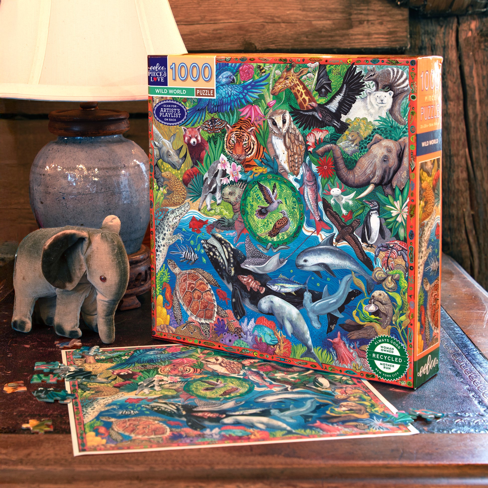 Wild World 1000 Piece Jigsaw Puzzle by eeBoo | Unique Beautiful Gifts
