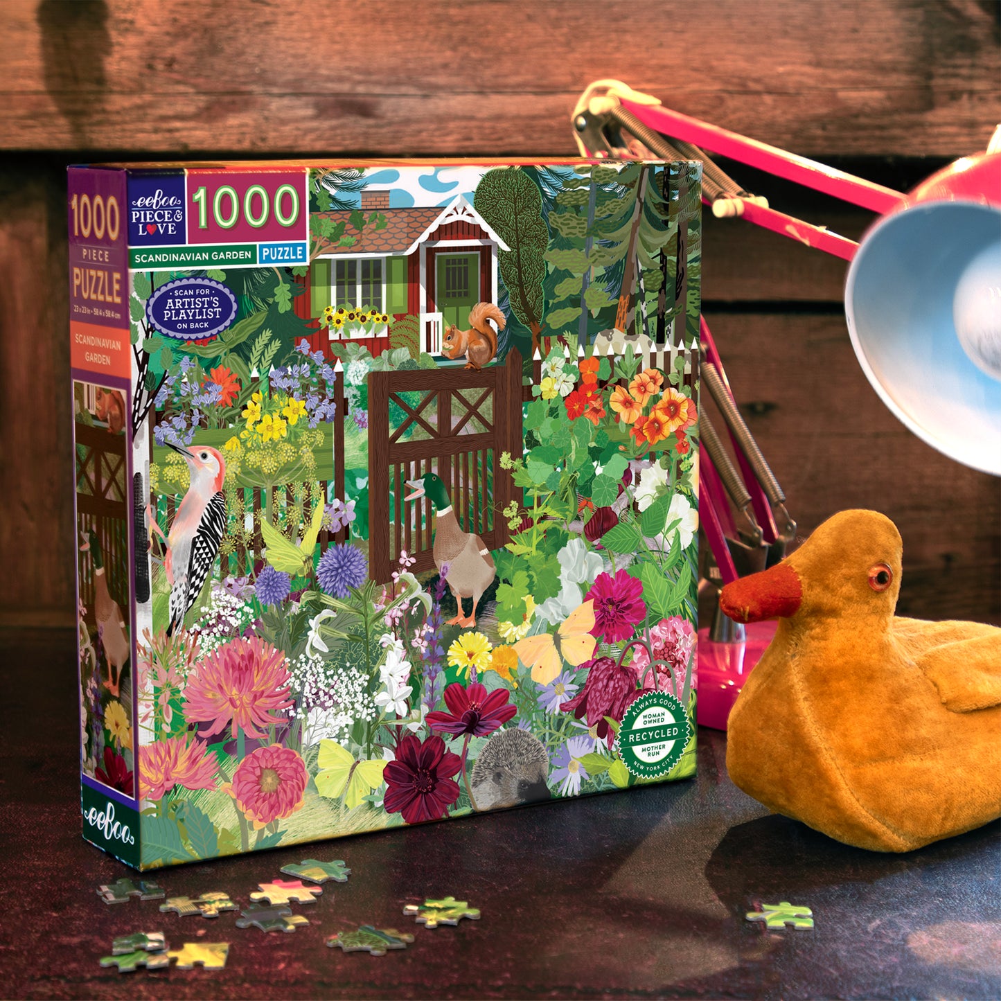 Scandinavian Garden 1000 Piece Jigsaw Puzzle by eeBoo | Unique Beautiful Gifts
