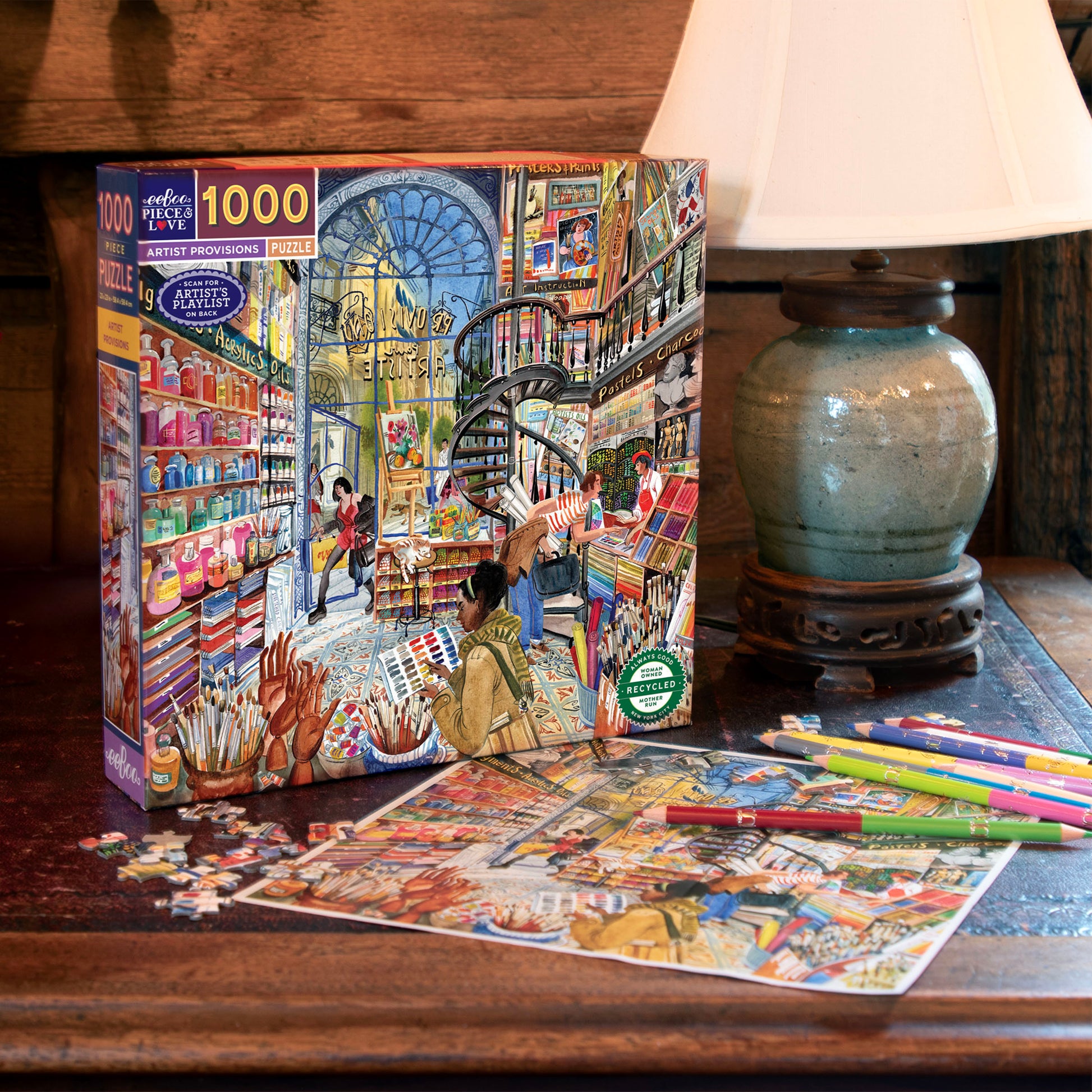 Artist Provisions 1000 Piece Jigsaw Puzzle by eeBoo | Unique Beautiful Gifts