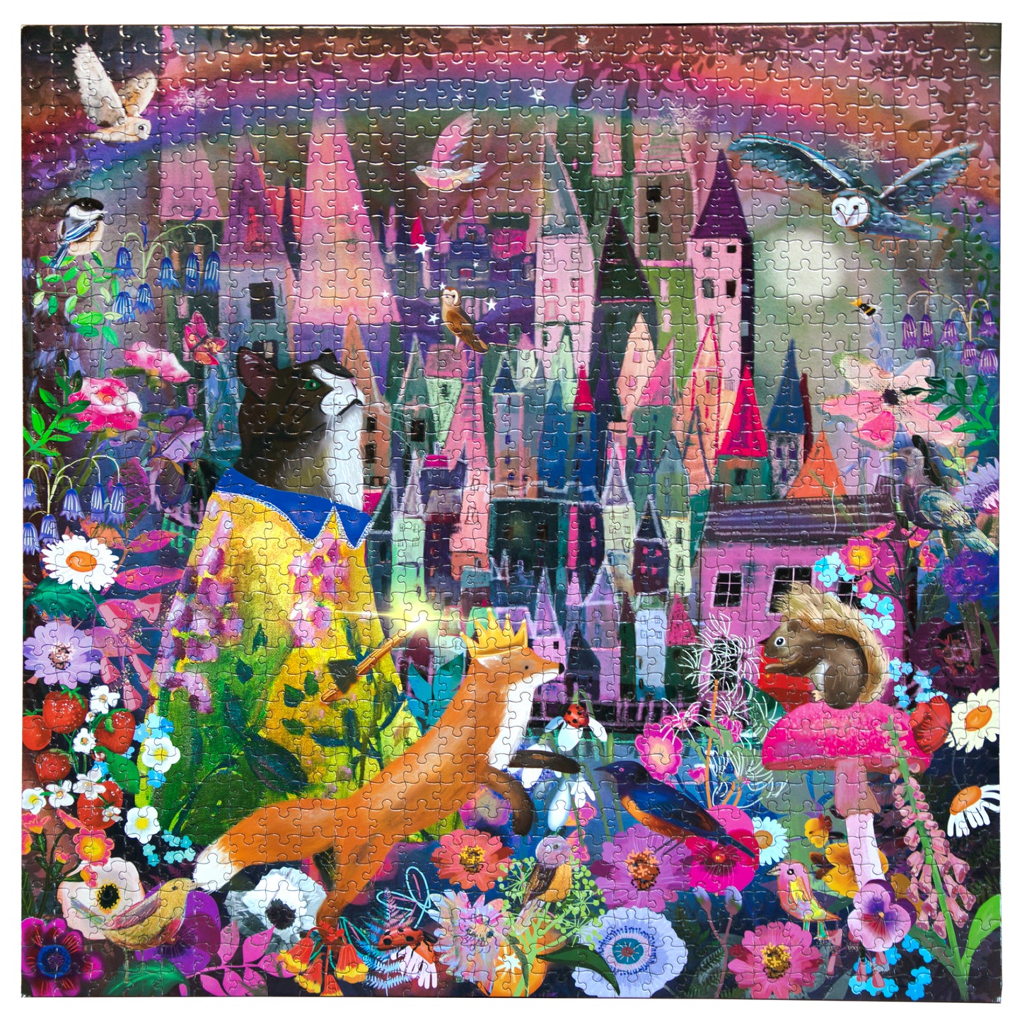 Cat and the Castle 1000 Piece Puzzle by eeBoo | Unique Beautiful Gifts