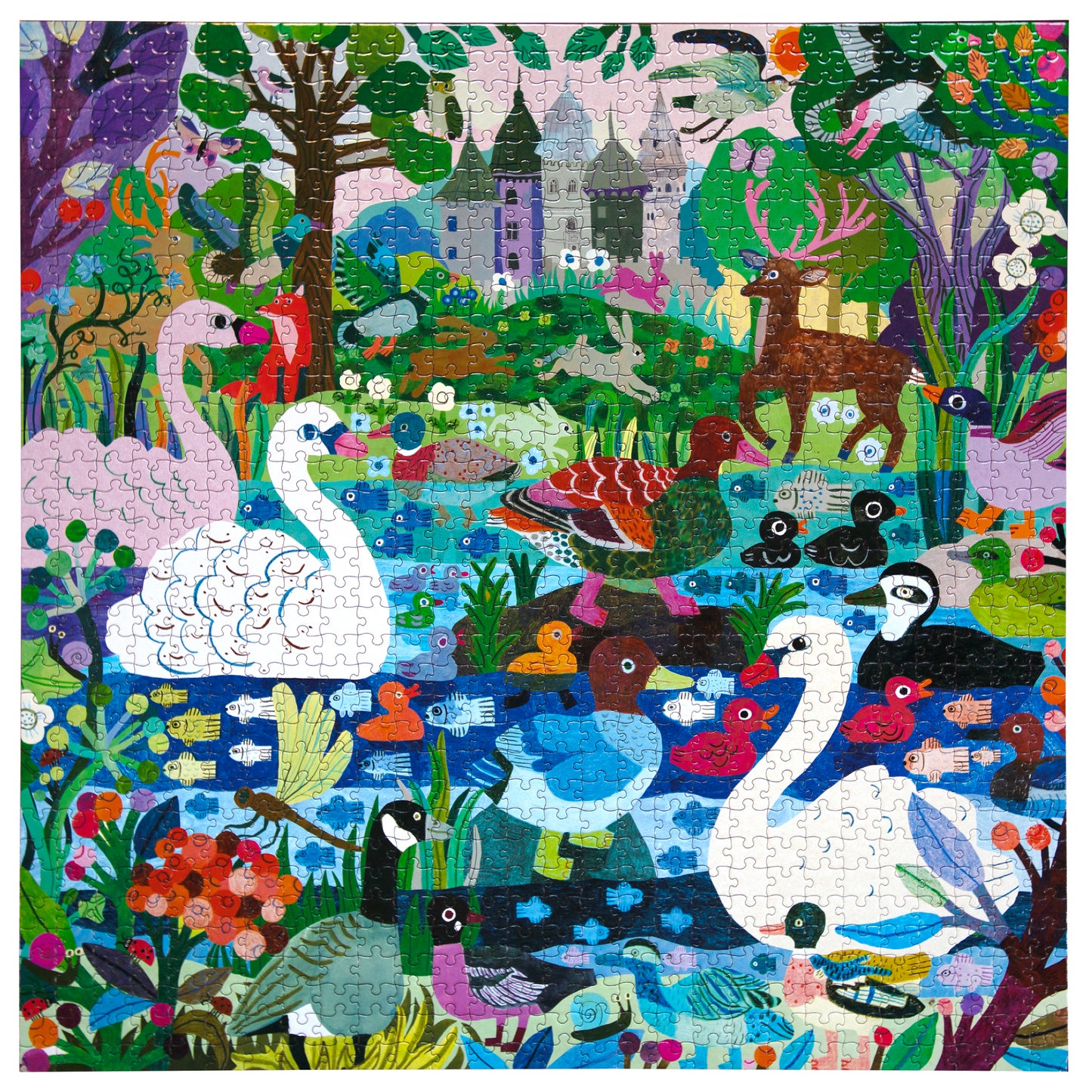 Ducks in the Clearing 1000 Piece Puzzle by eeBoo | Unique Beautiful Gifts