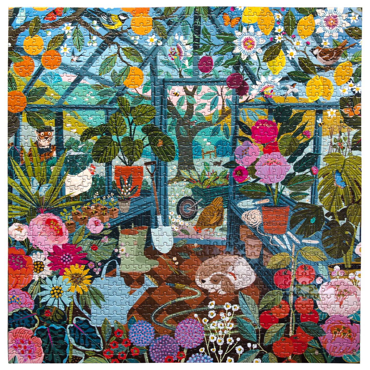 English Greenhouse 1000 Piece Jigsaw Puzzle by eeBoo | Unique Fun Gifts