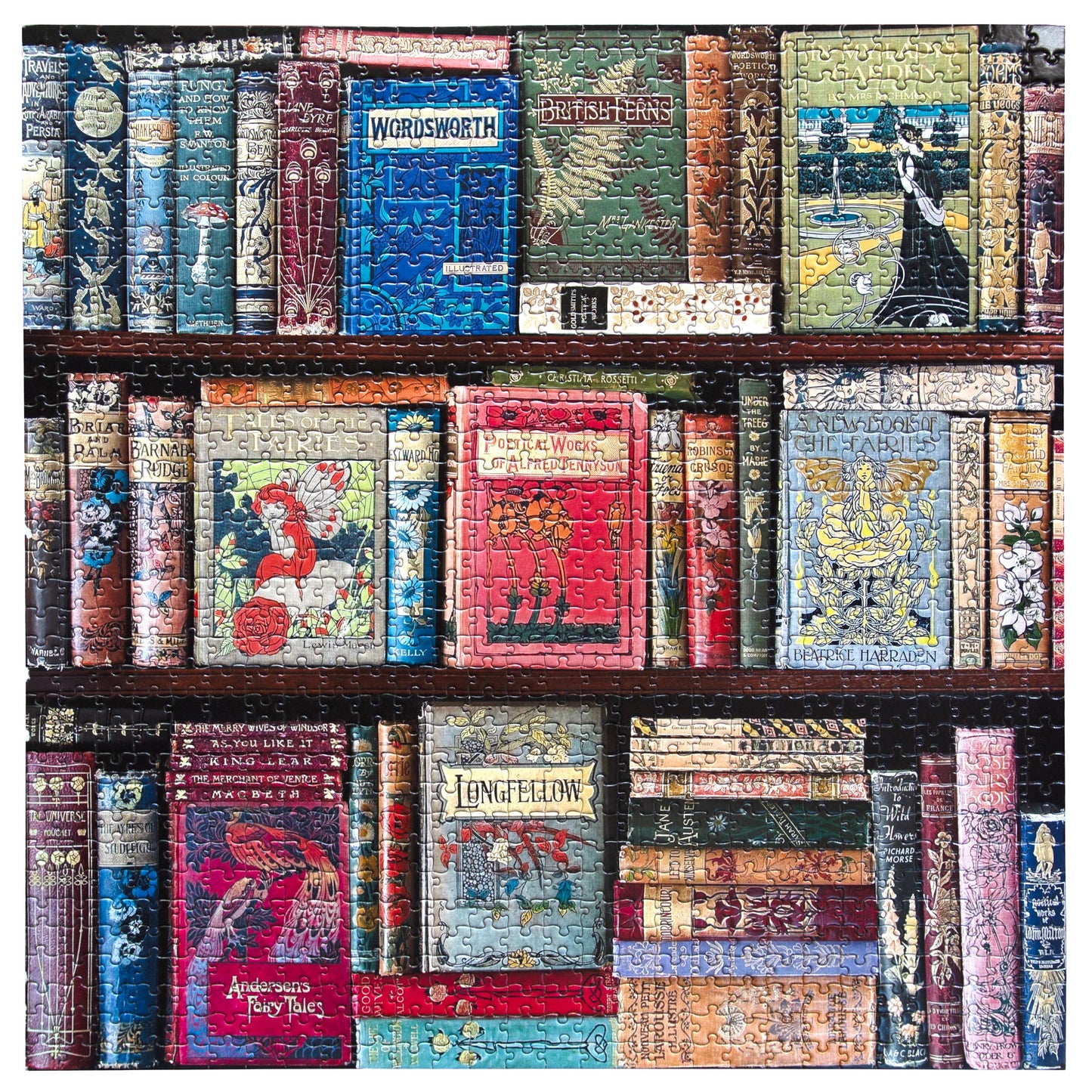 Vintage Library Books 1000 Piece Jigsaw Puzzle by eeBoo | Unique Fun Gifts