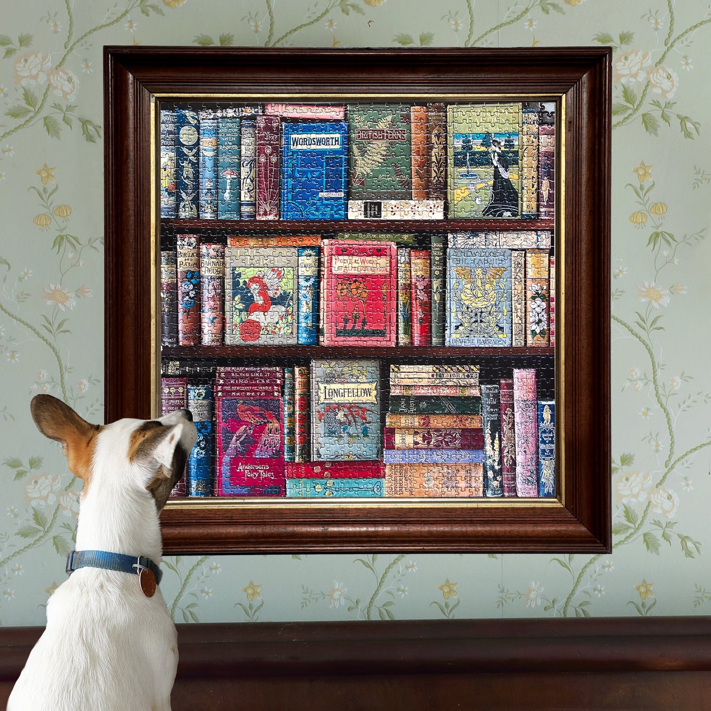 Vintage Library Books 1000 Piece Jigsaw Puzzle by eeBoo | Unique Fun Gifts