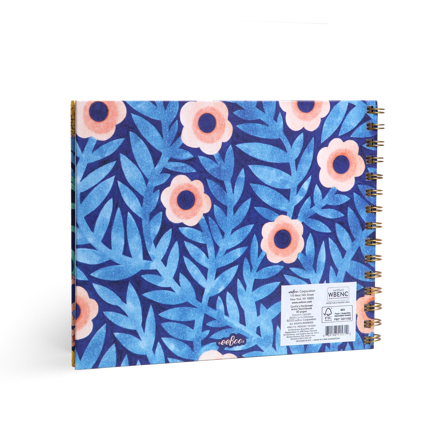 Cecilia's Hardcover Artist Sketchbook by eeBoo | Unique Beautiful Gifts
