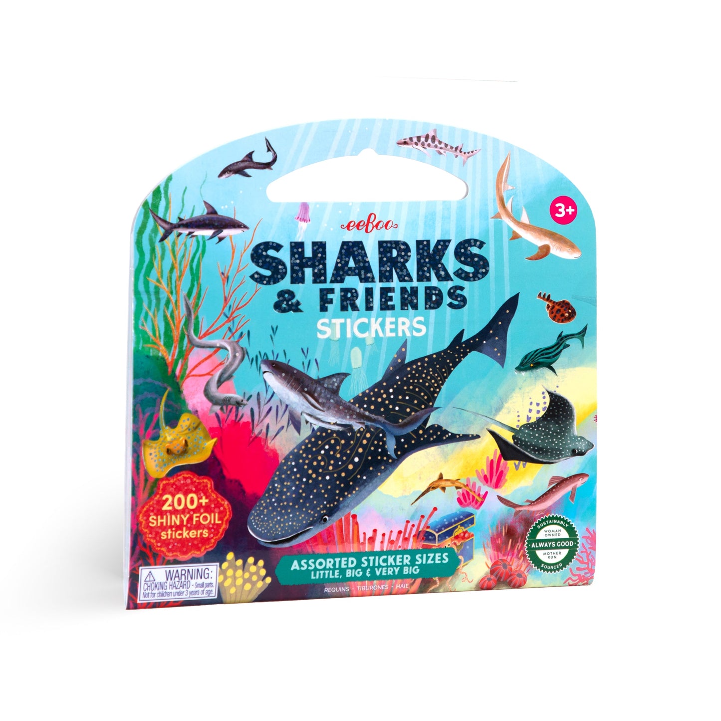 Sharks & Friends Shiny Stickers by eeBoo | Unique Fun Gifts