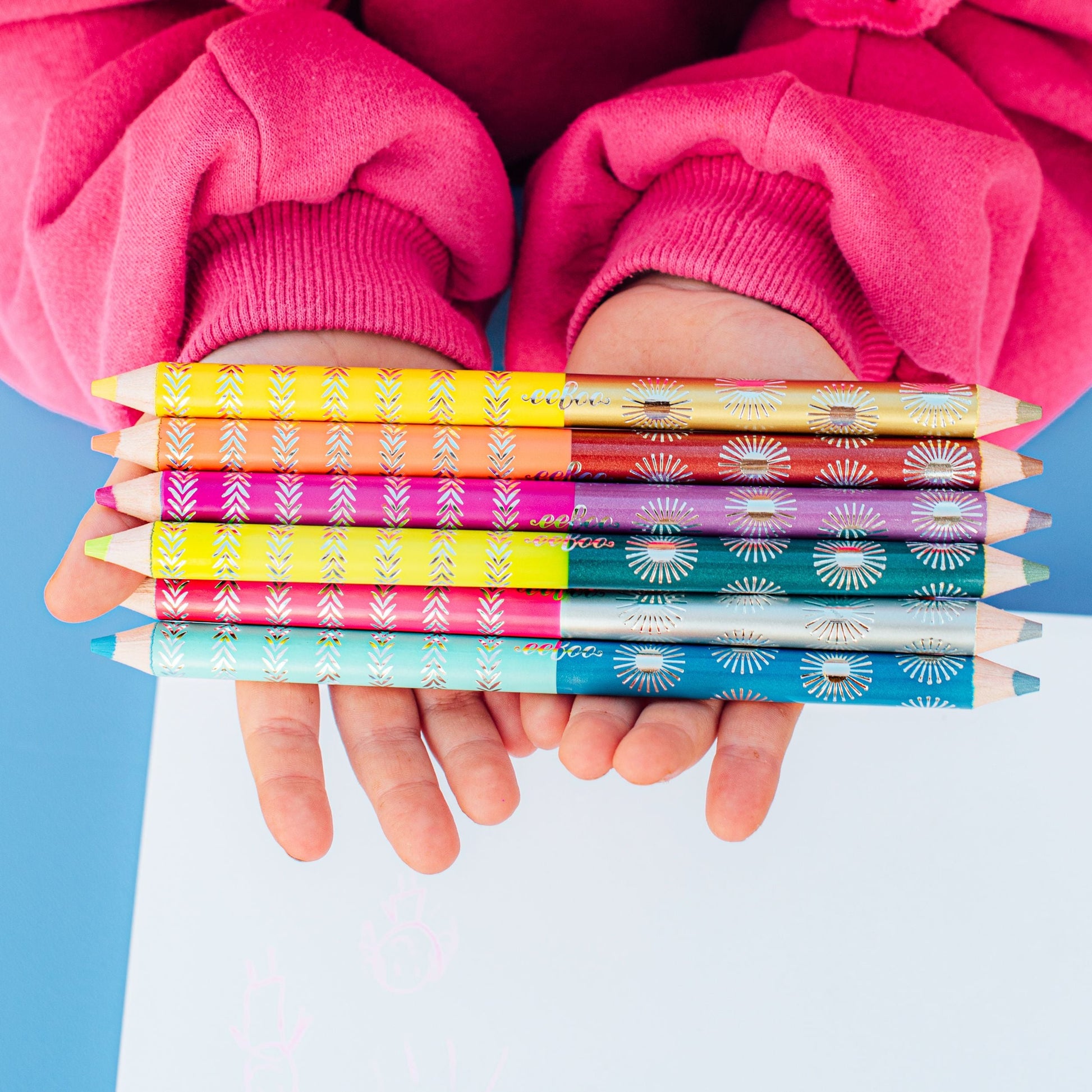 Fairytale Dragon 6 Jumbo Color Pencils by eeBoo | Unique Fun Gifts