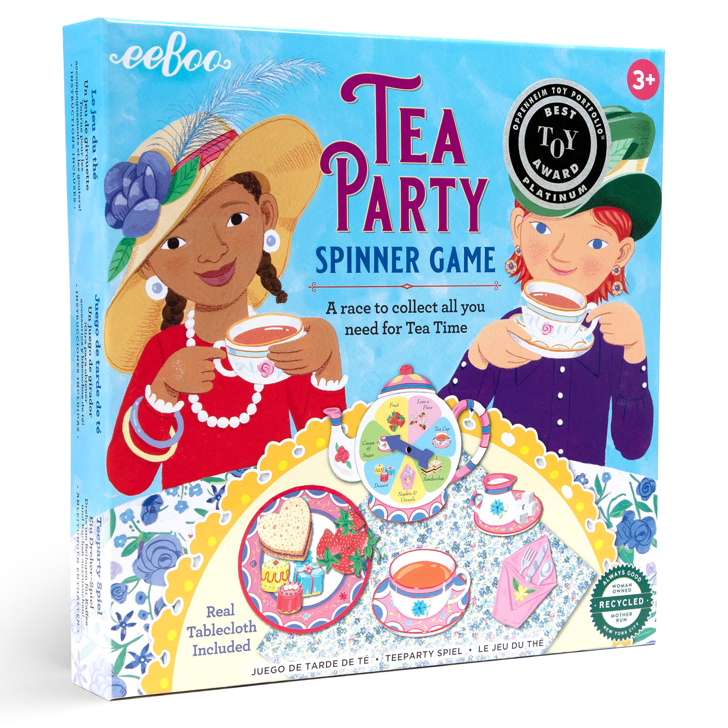 Tea Party Set Spinner Award Winning Game eeBoo for Pre School Kids 3+