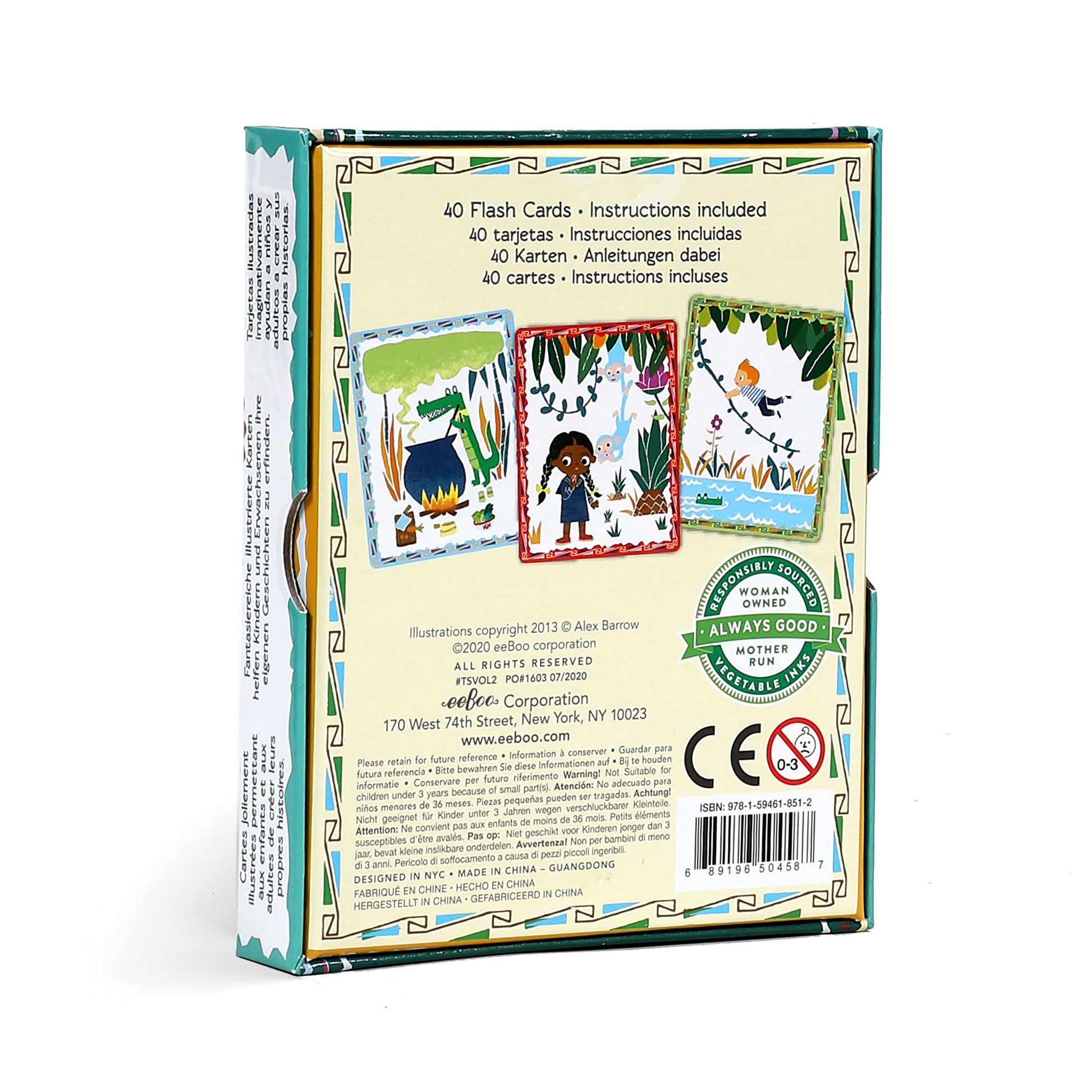 Volcano Island Create and Tell Me A Story Cards eeBoo for Kids Ages 3+