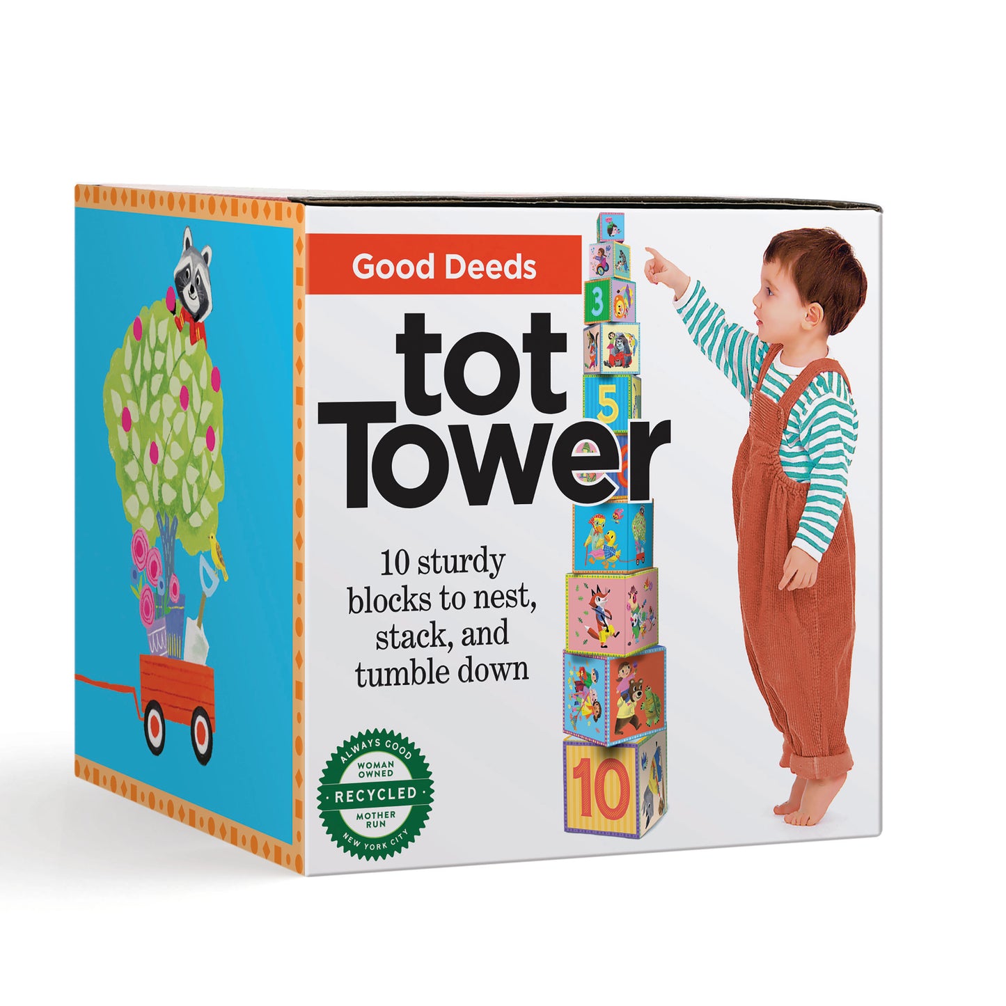 Good Deeds Tot Tower by eeBoo | Unique Gifts for Kids and Toddlers | Montessori Toys for Kids 2+